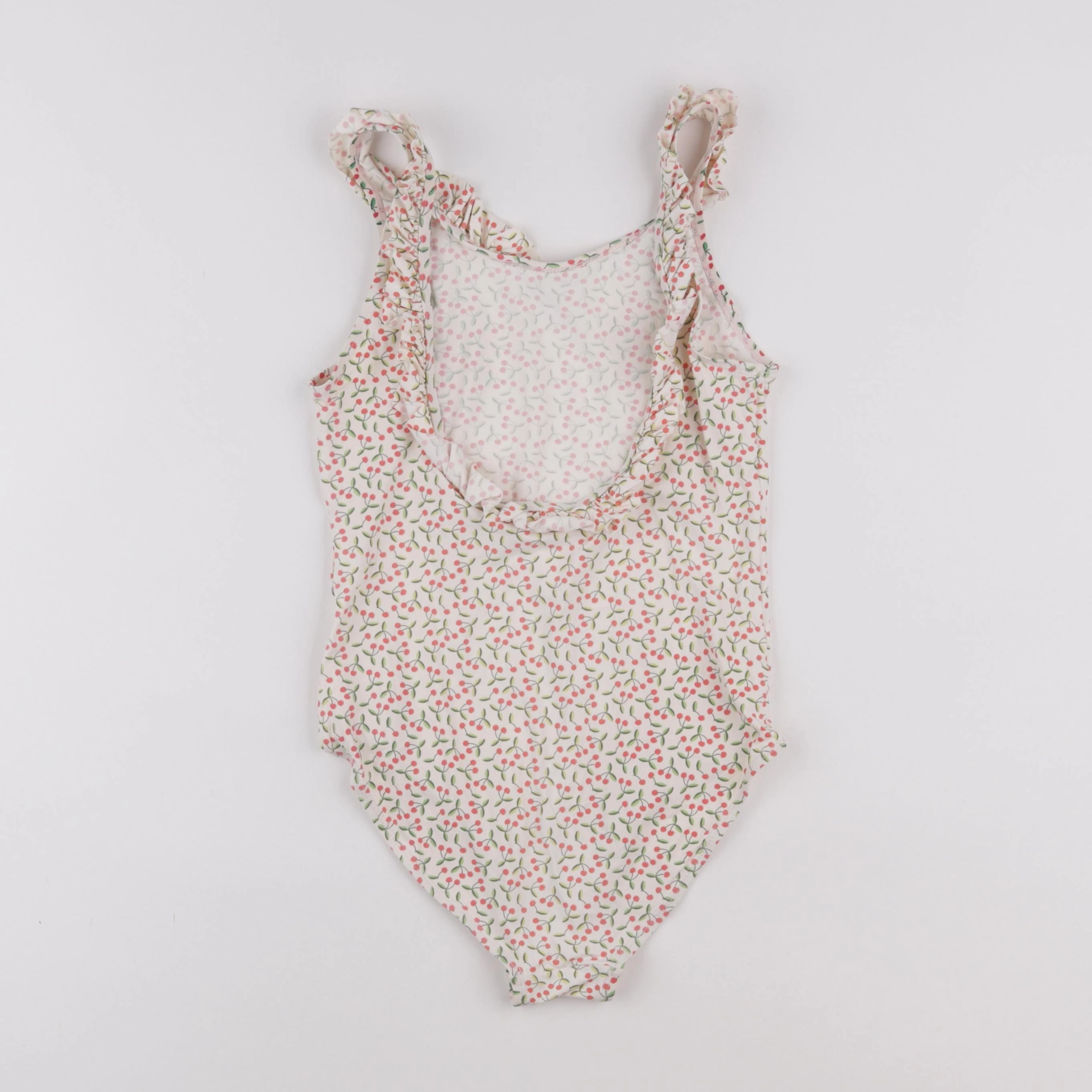 Monoprix - maillot de bain blanc, vert - 14 ans