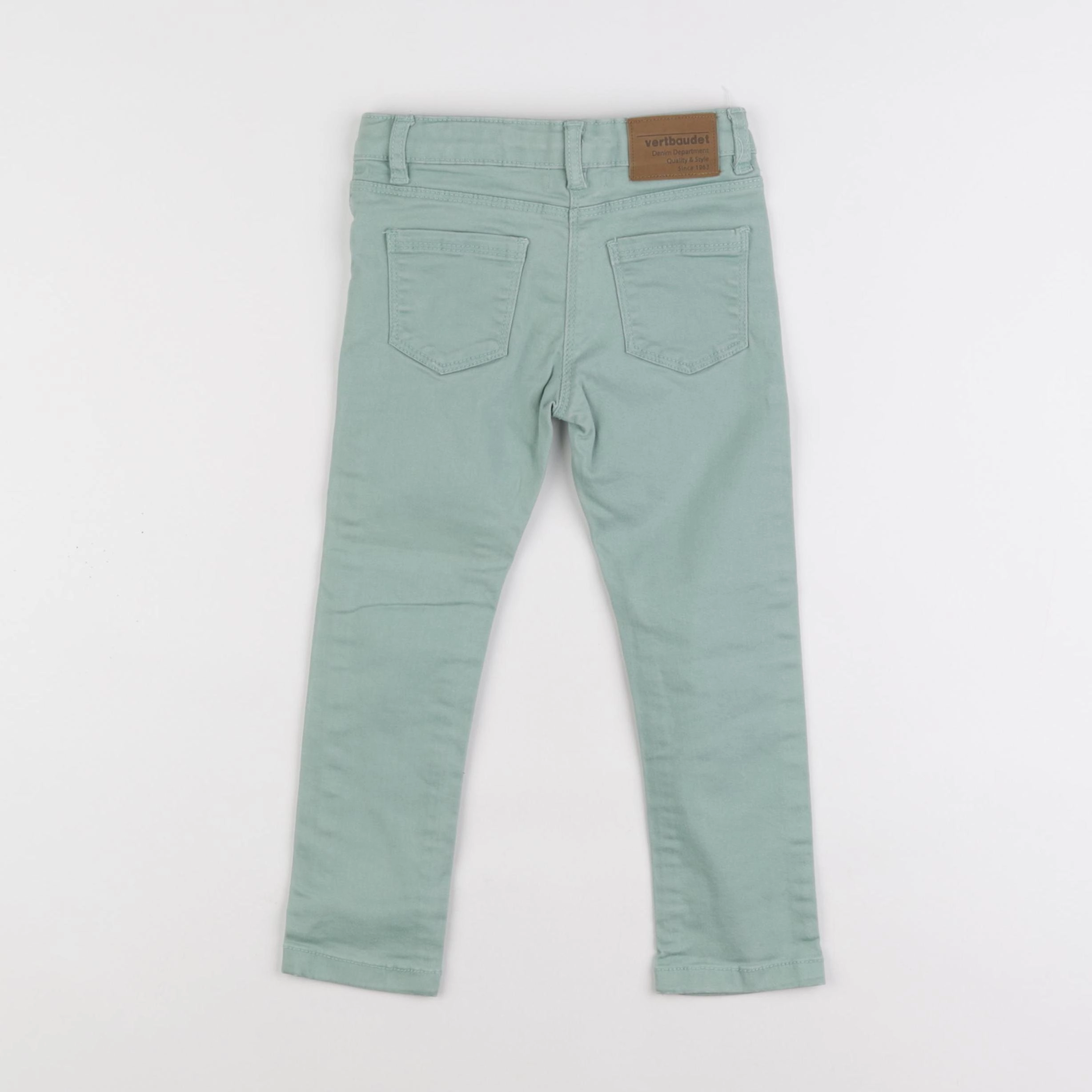 Vertbaudet - jean vert - 4 ans