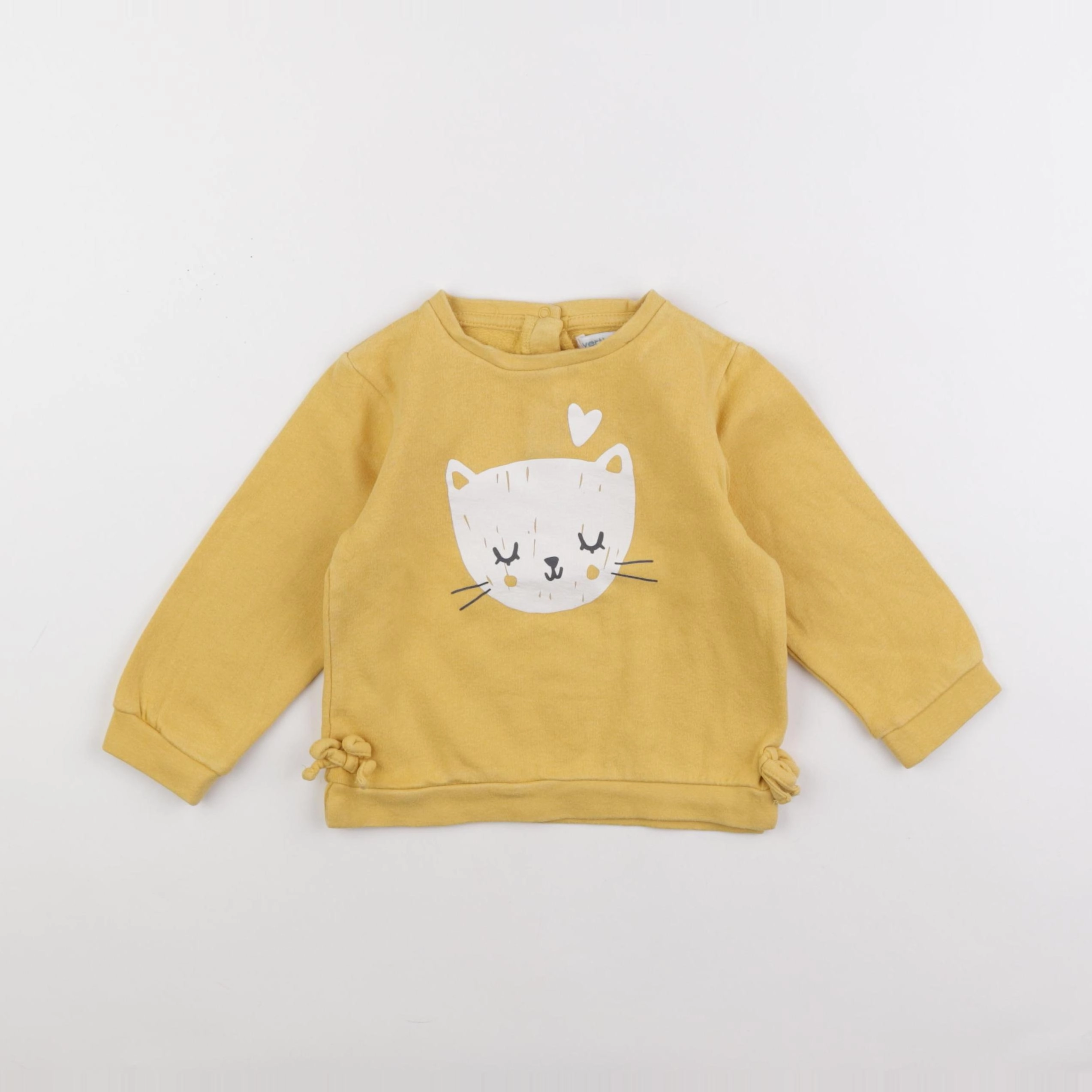 Vertbaudet - sweat jaune - 2 ans