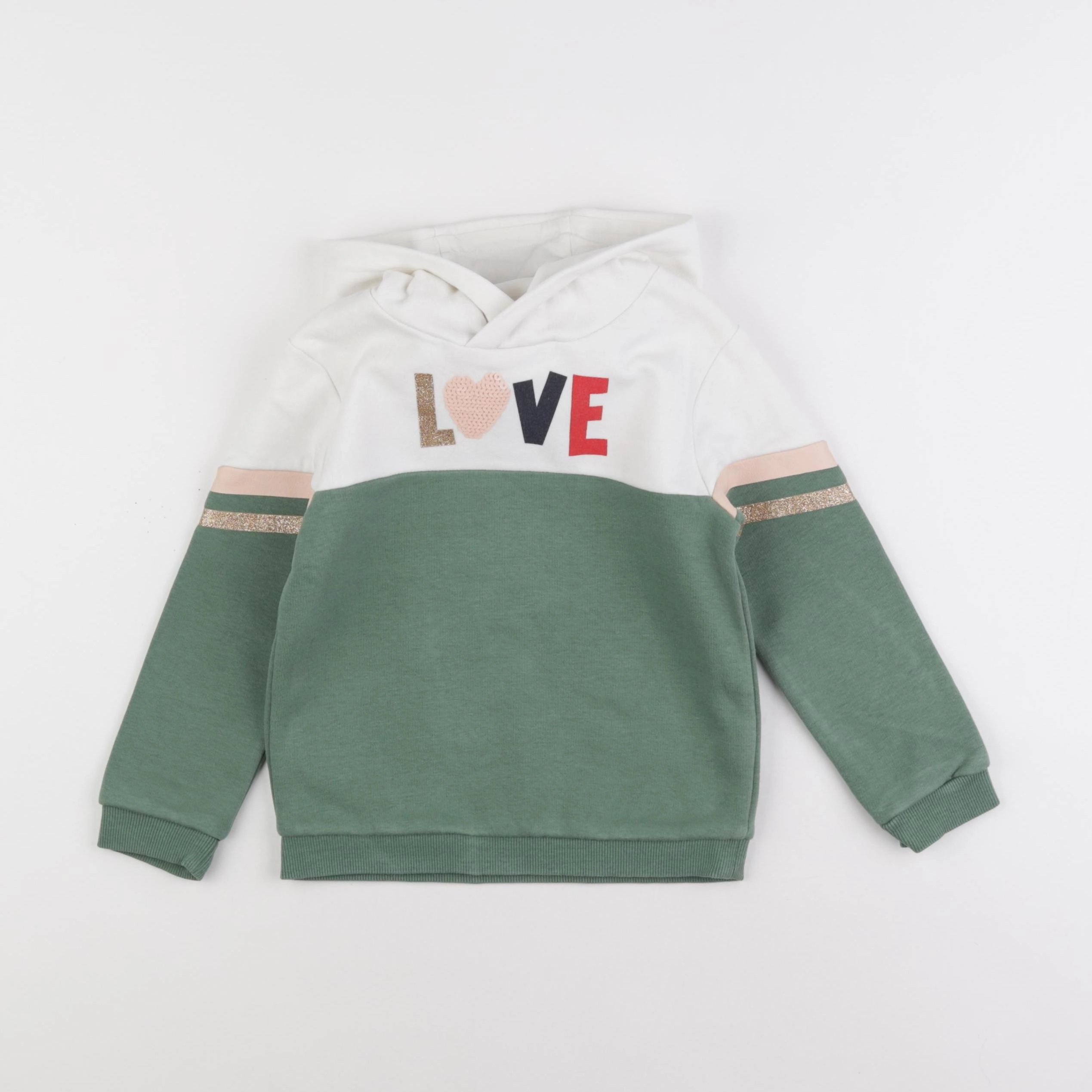 Vertbaudet - sweat vert - 4 ans
