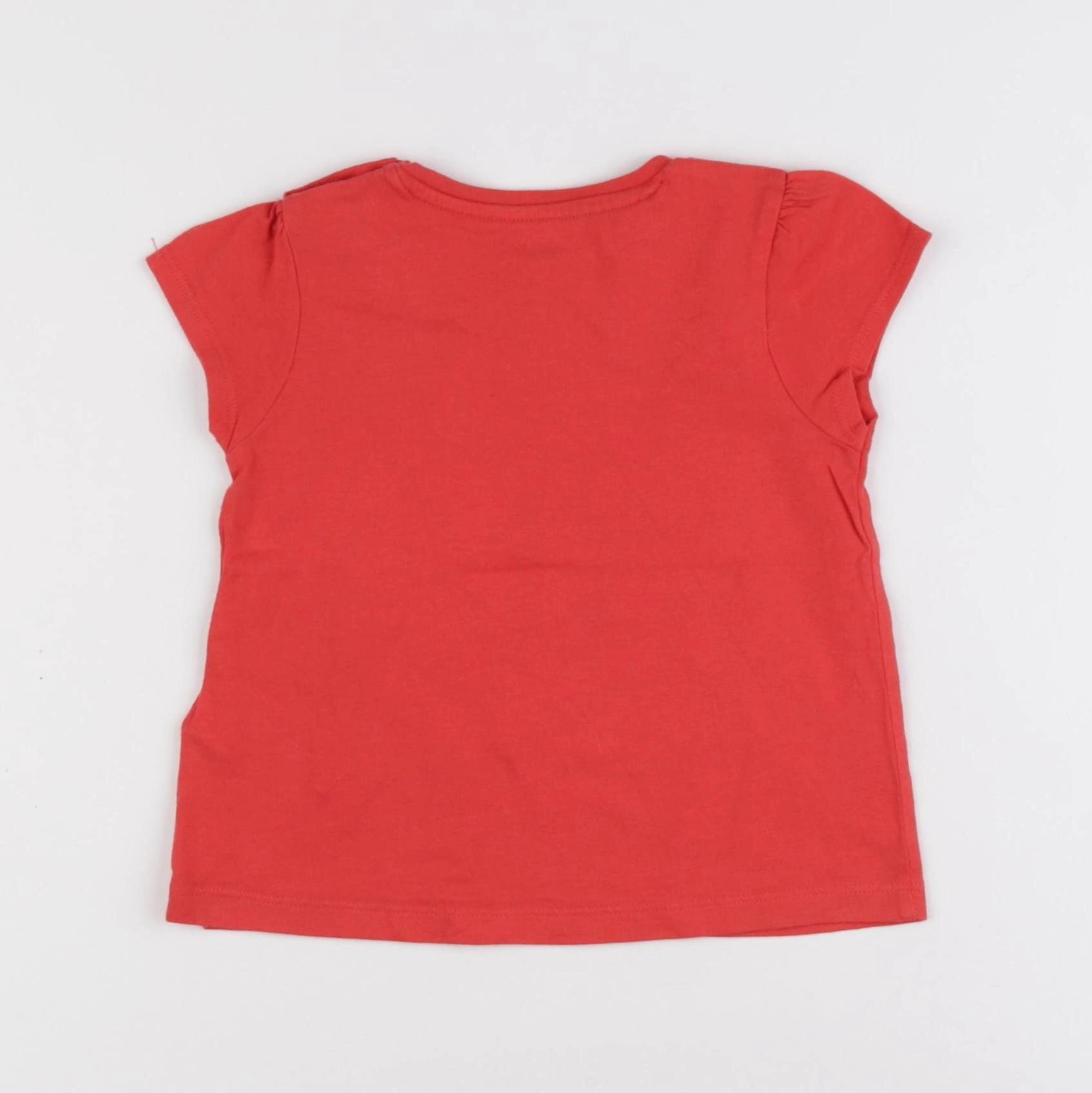 Vertbaudet - tee-shirt rouge - 18 mois