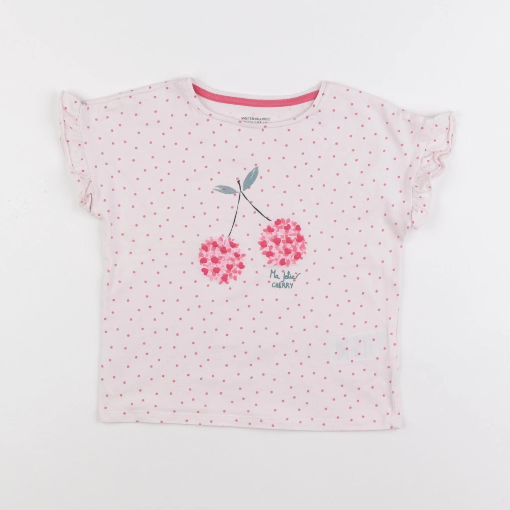 Vertbaudet - tee-shirt rose - 4 ans