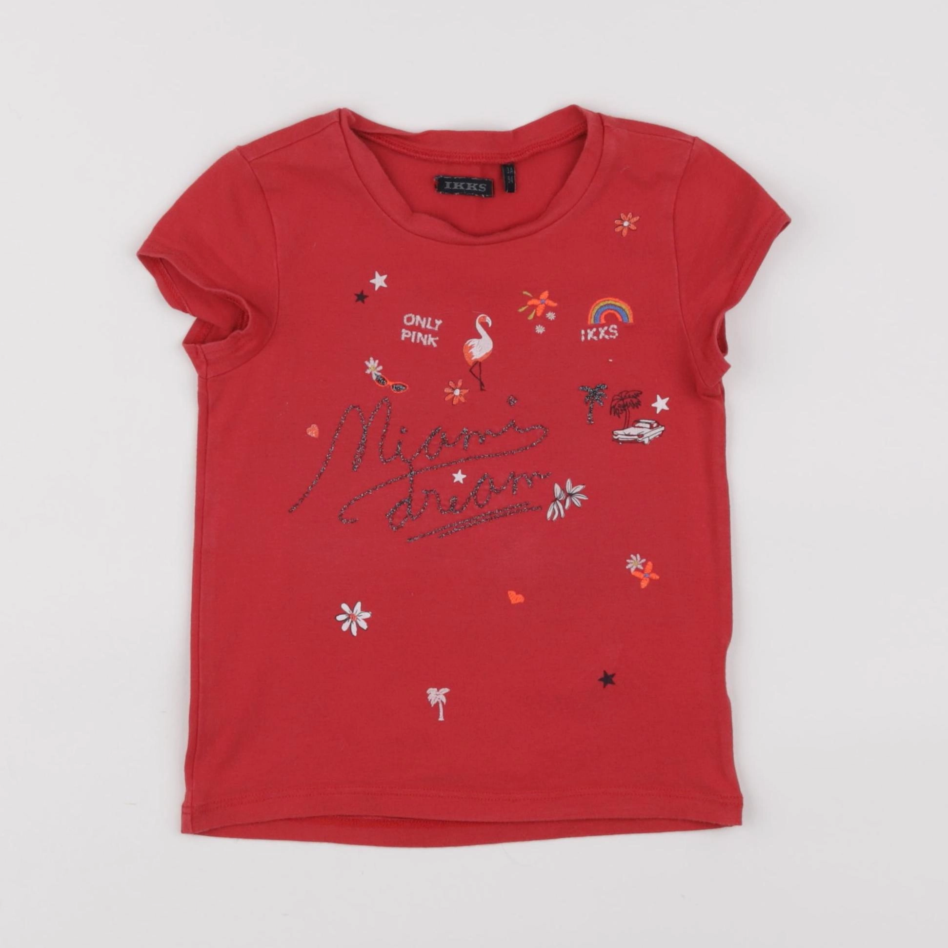 IKKS - tee-shirt rouge - 3 ans
