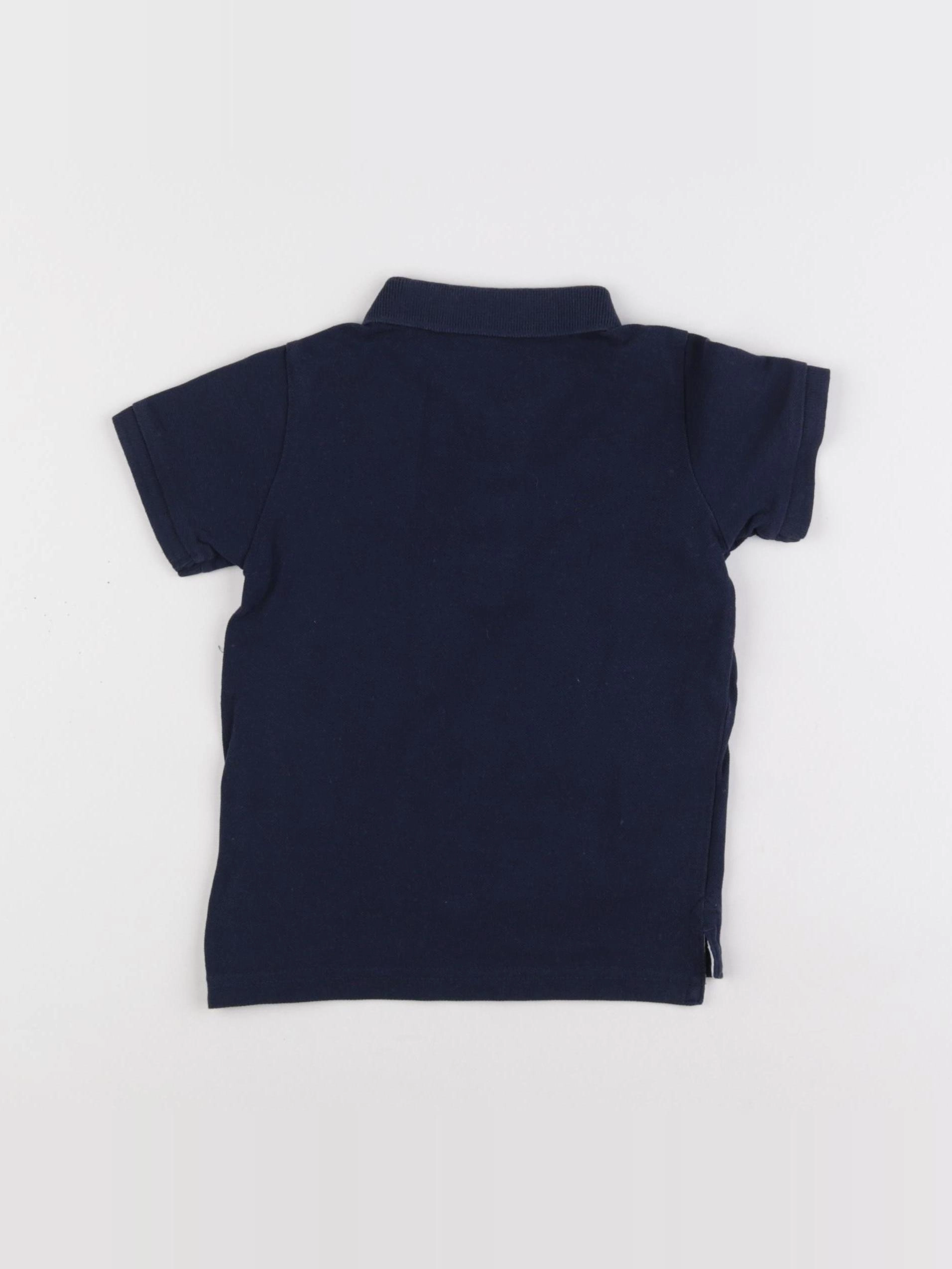 H&M - polo bleu - 12/18 mois