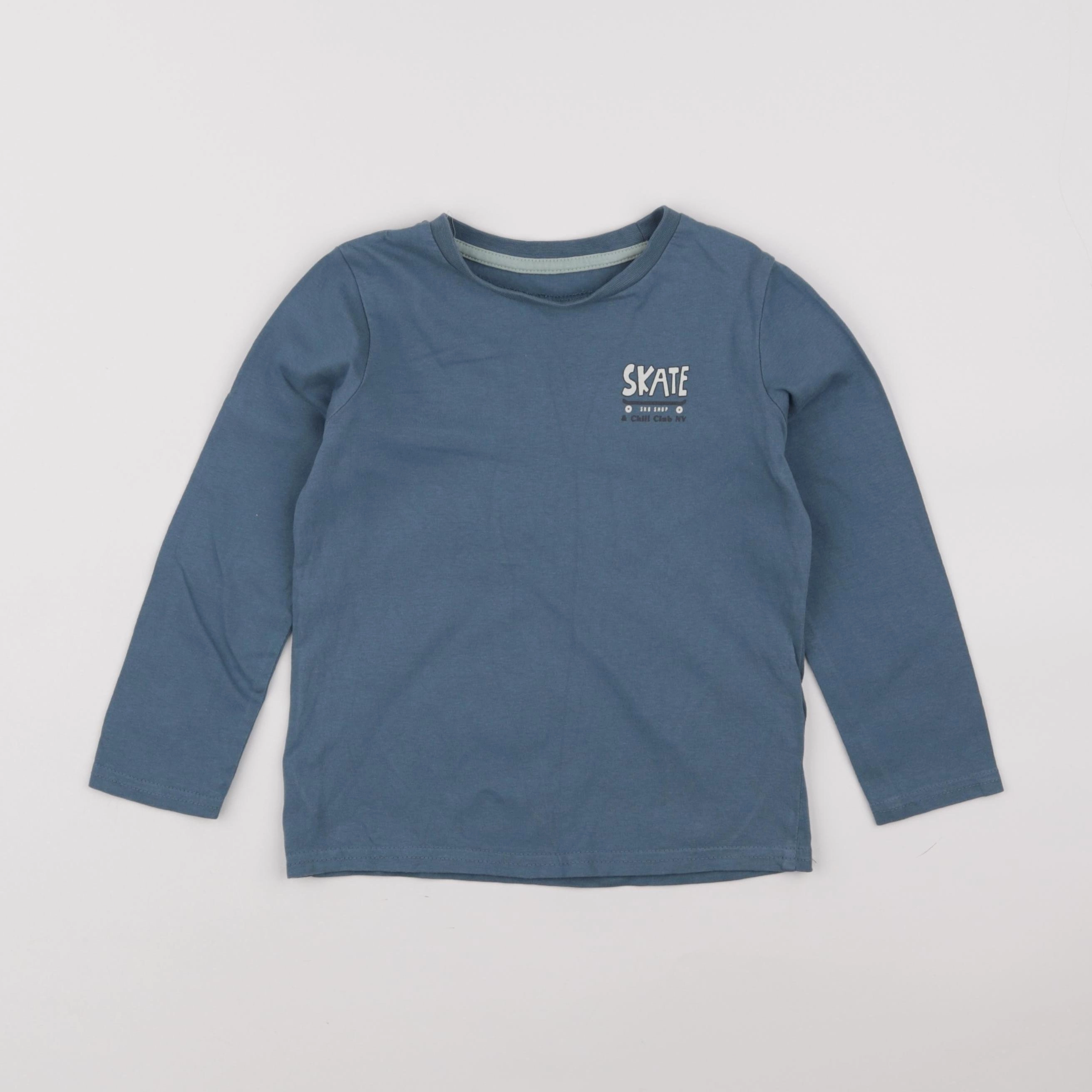 Vertbaudet - tee-shirt bleu - 4 ans