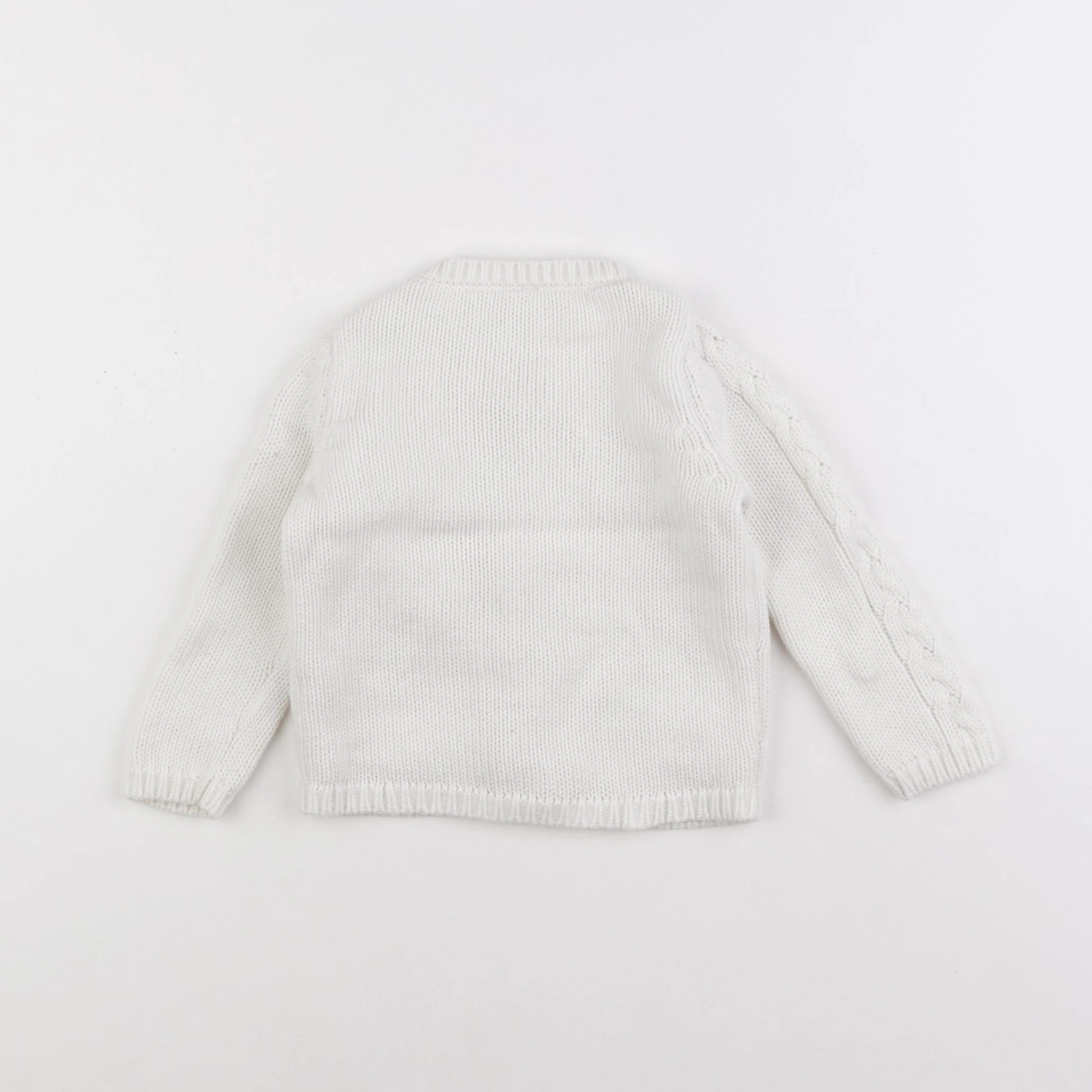 Petit Bateau - gilet blanc - 18 mois