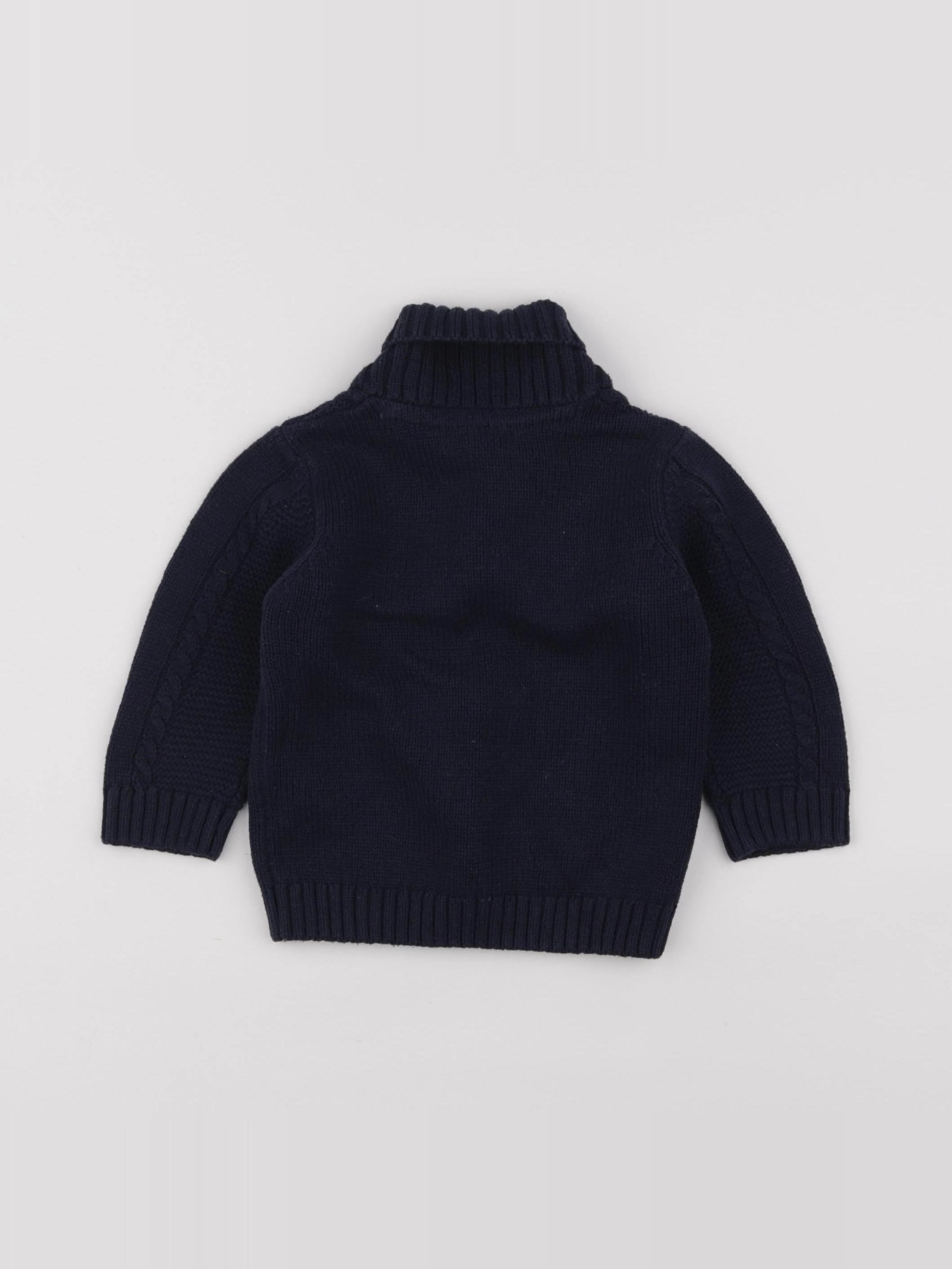 Vertbaudet - gilet bleu - 12 mois