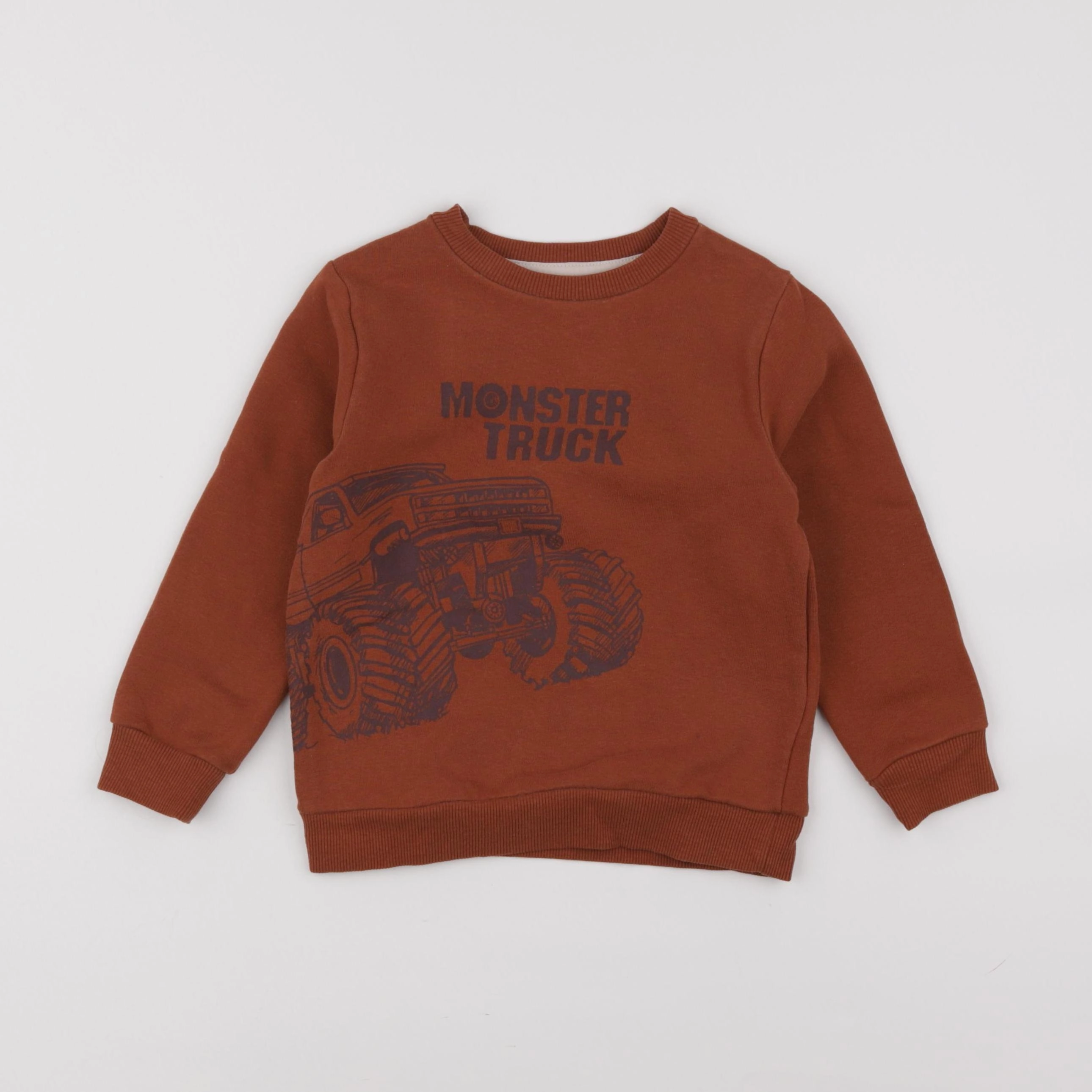Vertbaudet - sweat marron - 4 ans