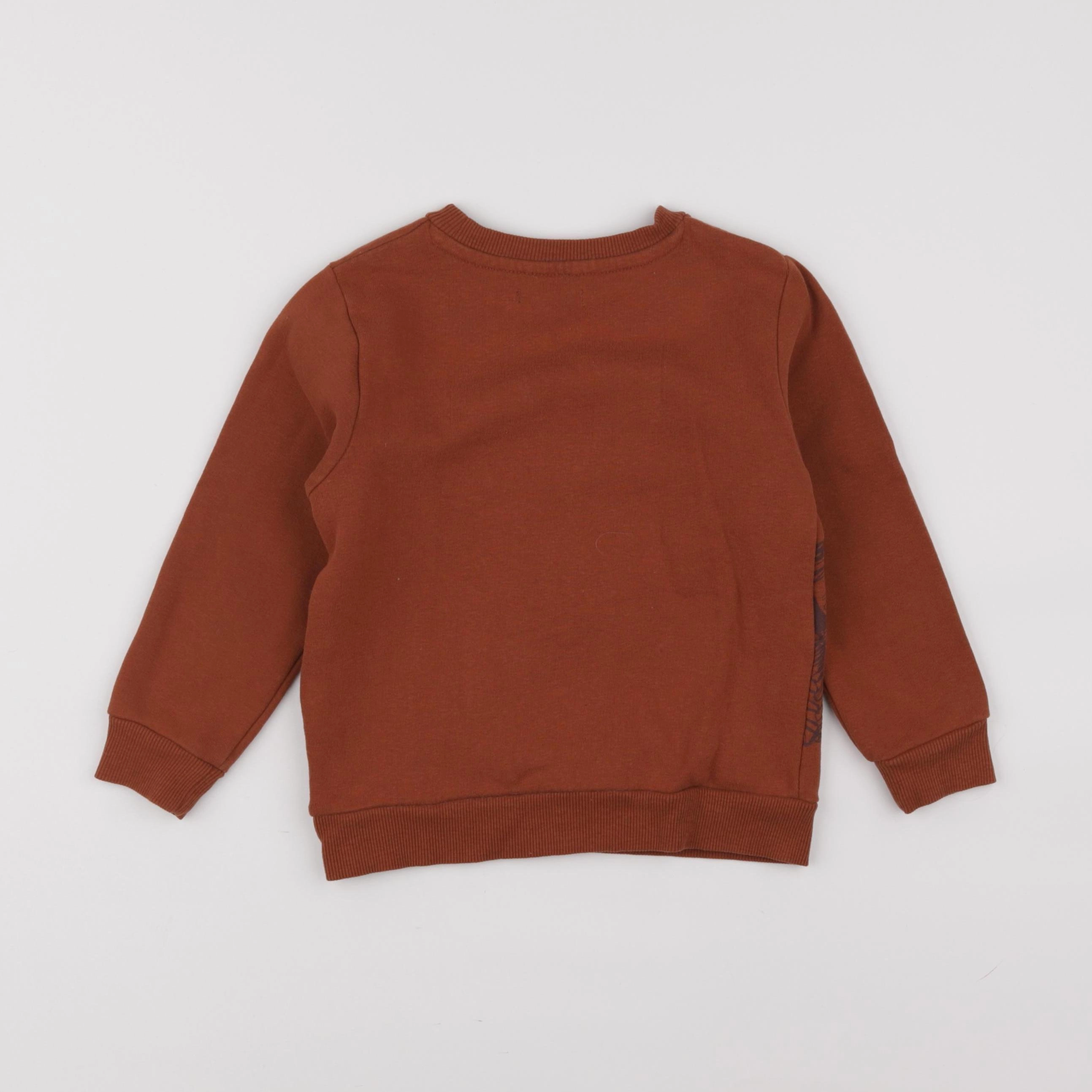 Vertbaudet - sweat marron - 4 ans