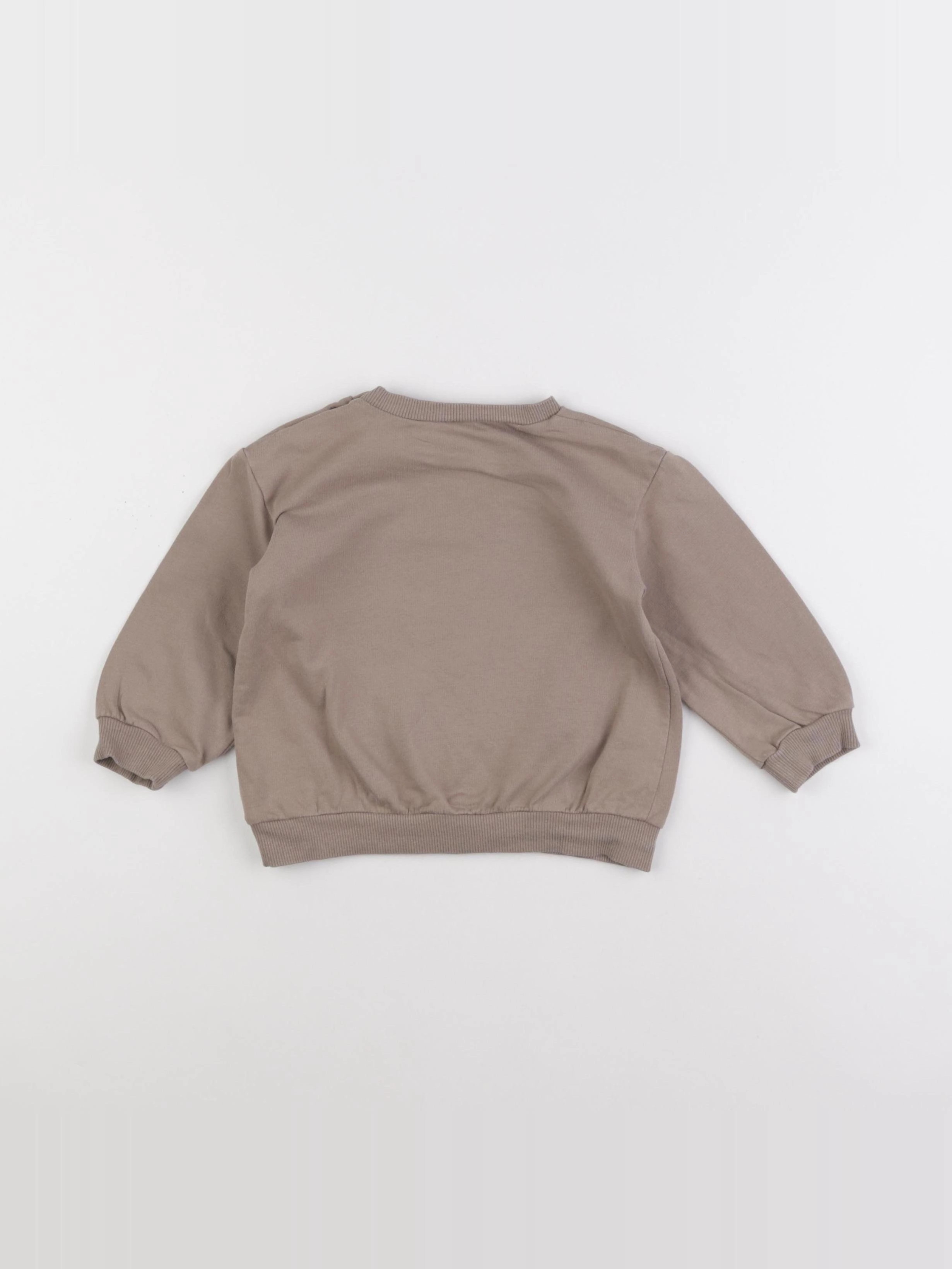 H&M - sweat marron - 9/12 mois