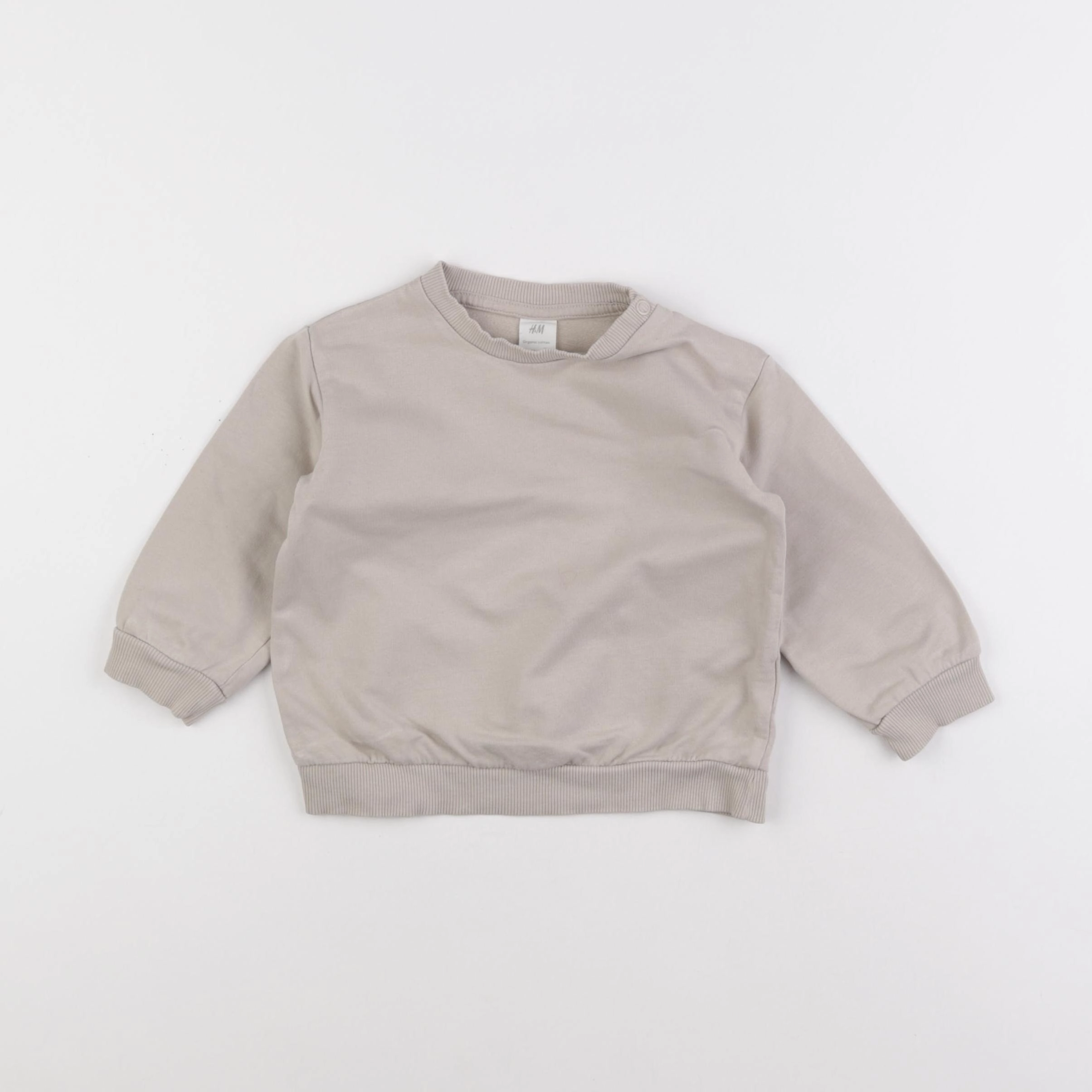 H&M - sweat beige - 9/12 mois