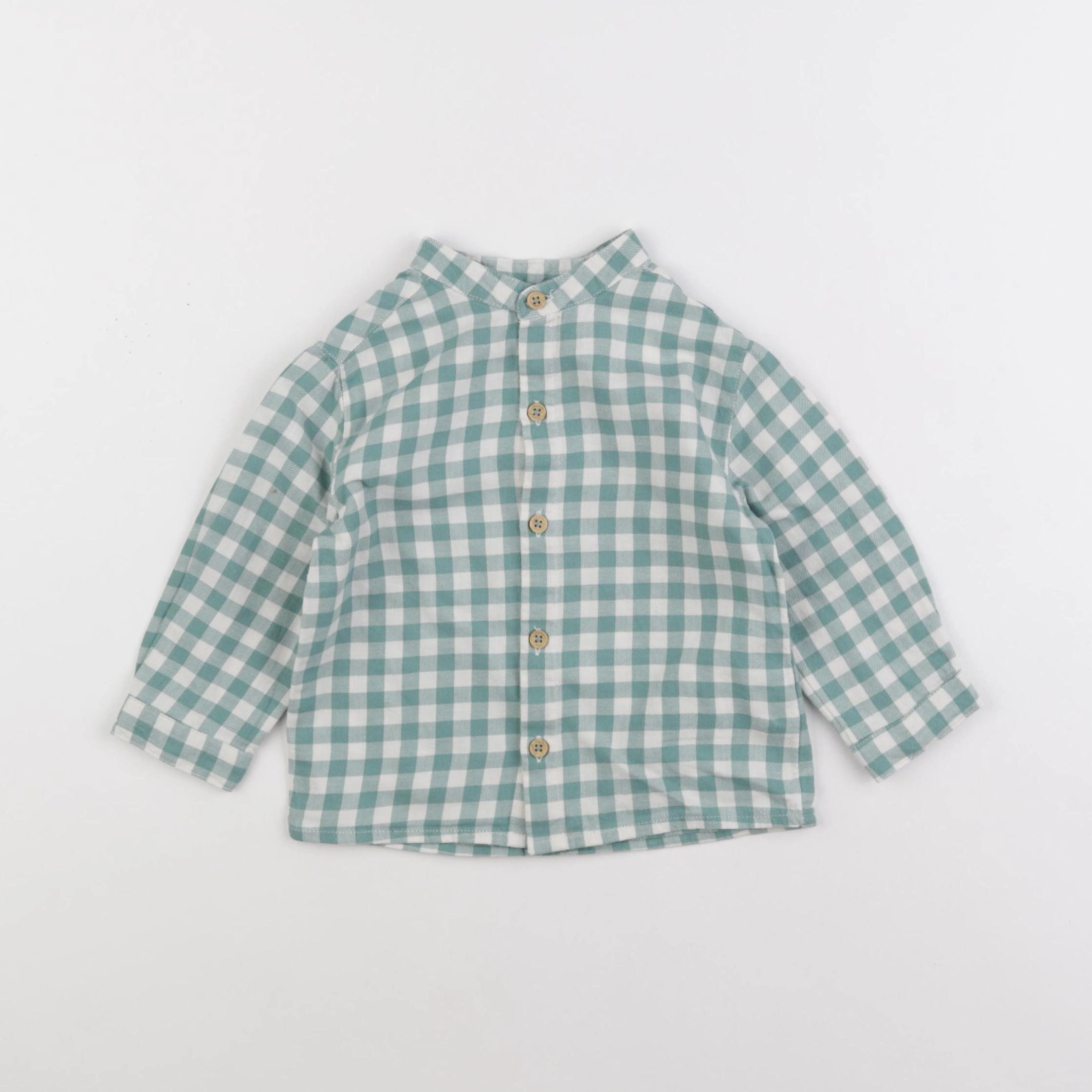 Boutchou - chemise vert - 12 mois