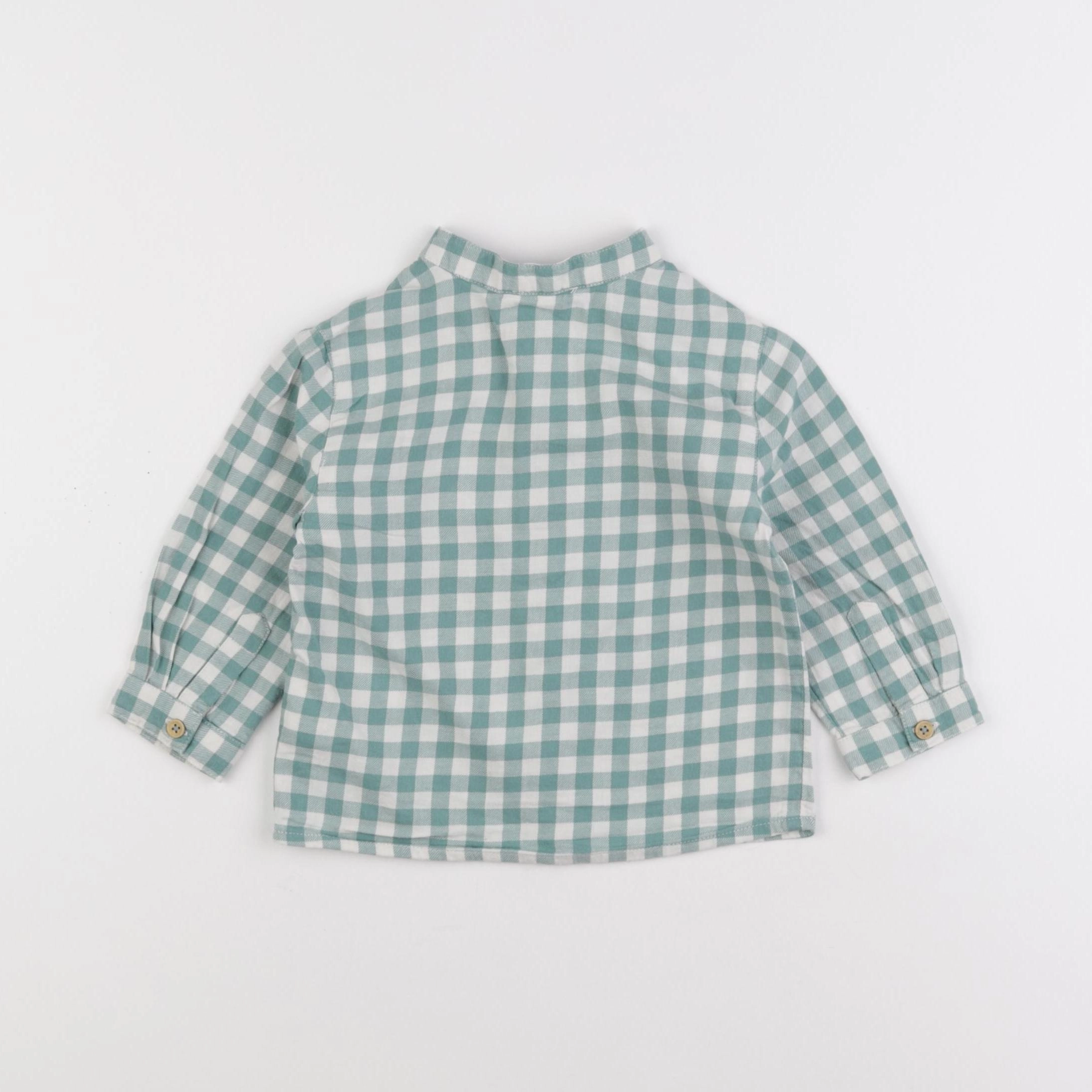 Boutchou - chemise vert - 12 mois