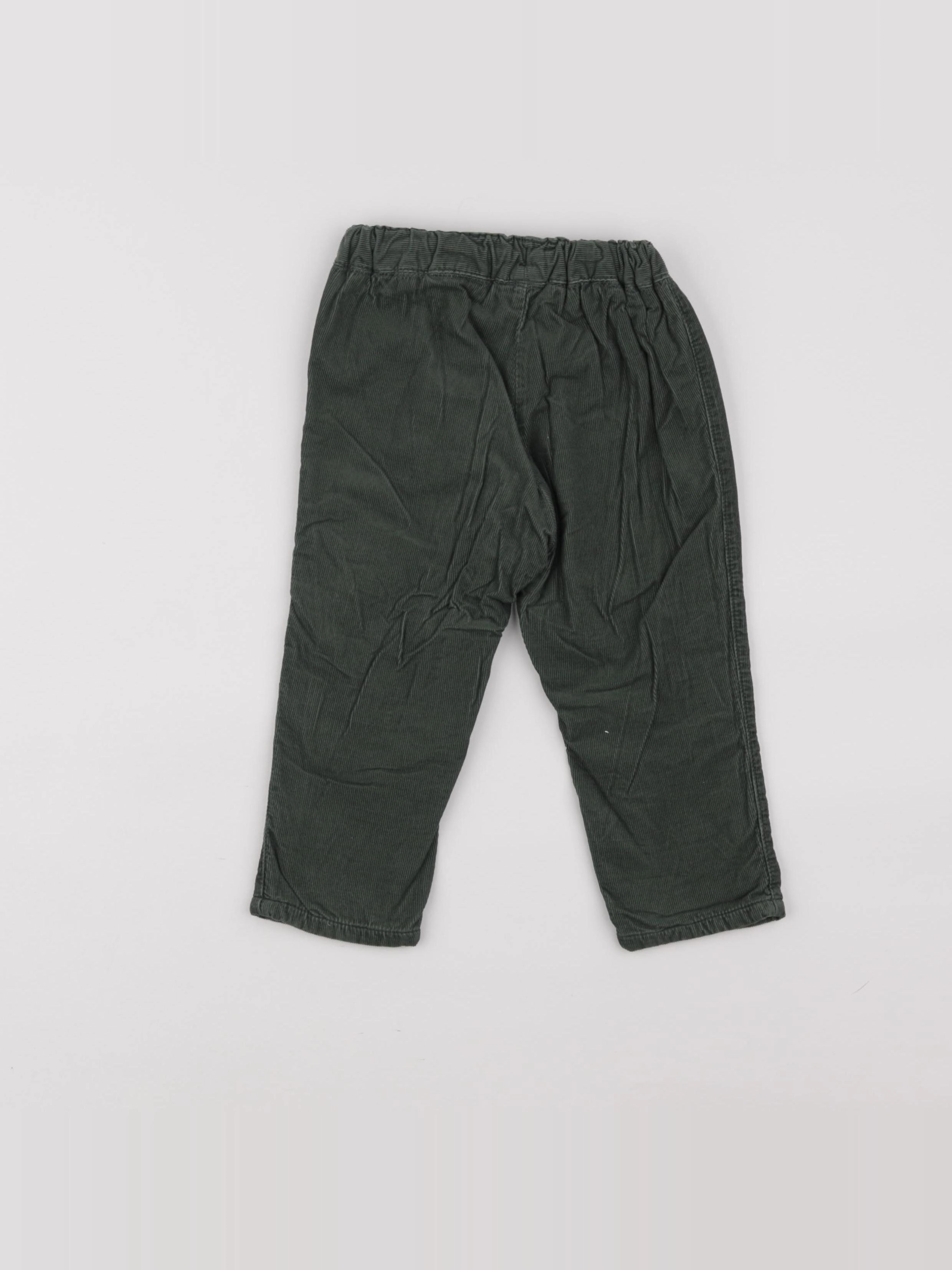 H&M - pantalon vert - 12/18 mois