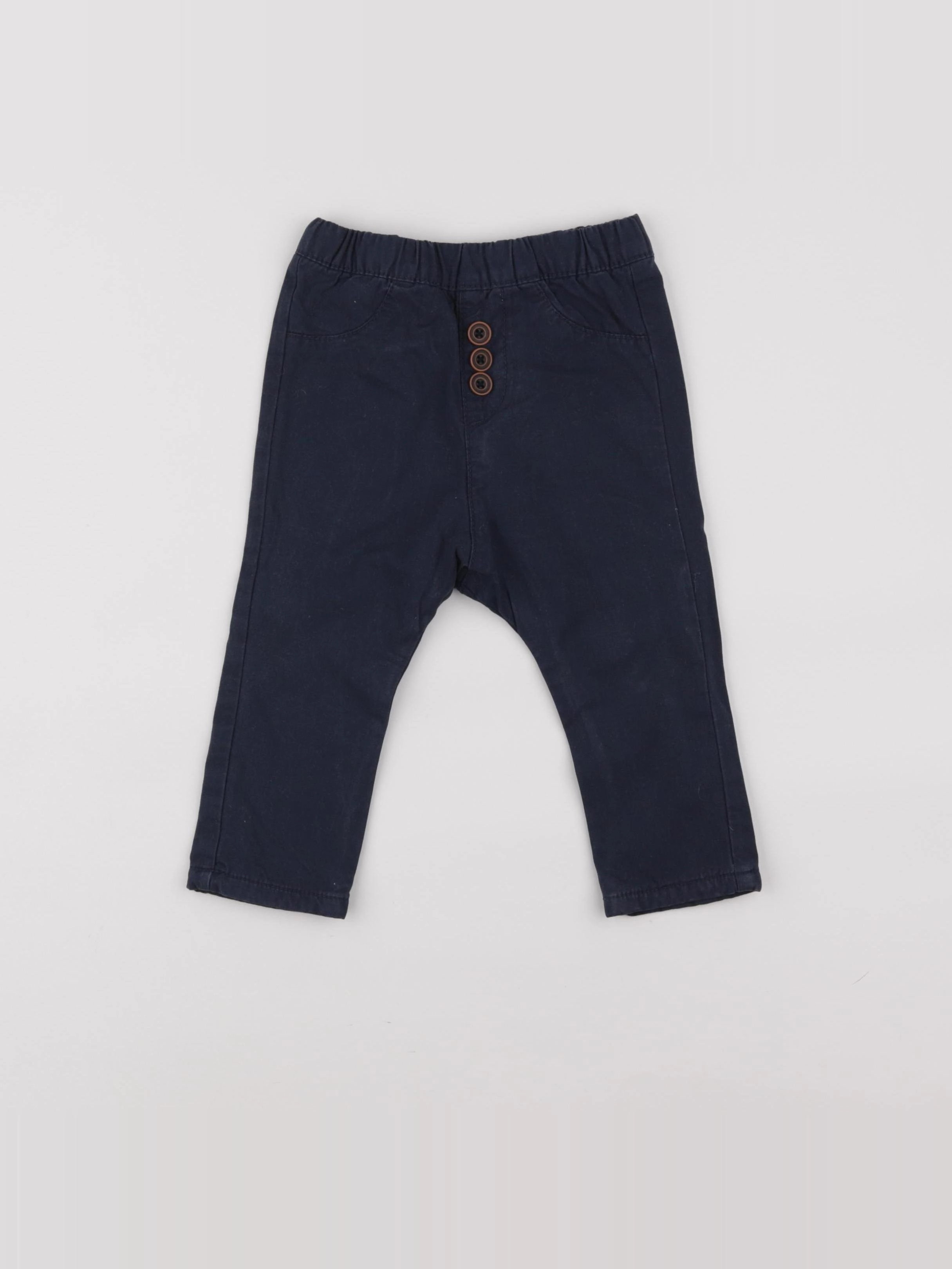 Tape à l'oeil - pantalon doublé bleu - 18 mois