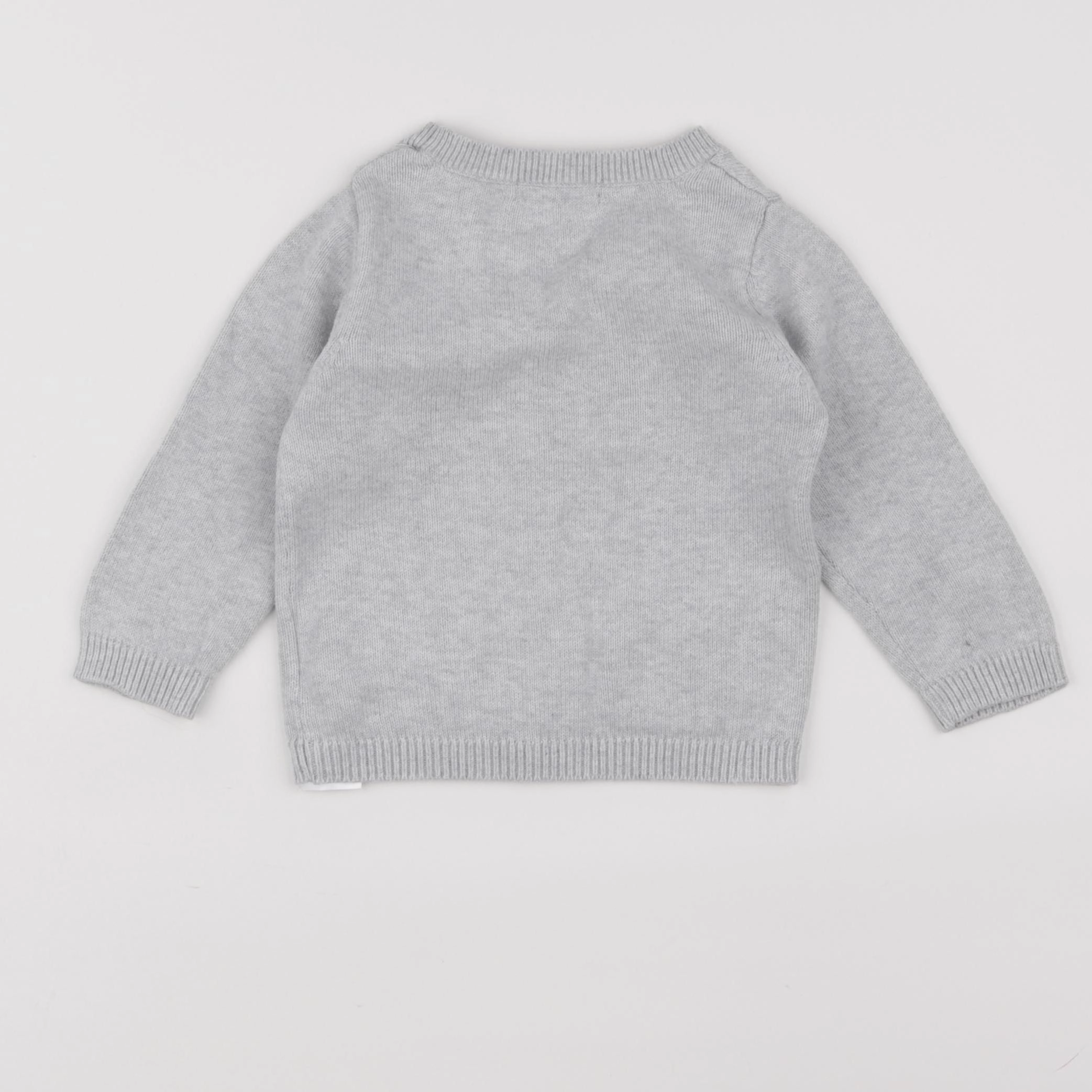 Vertbaudet - gilet gris - 18 mois