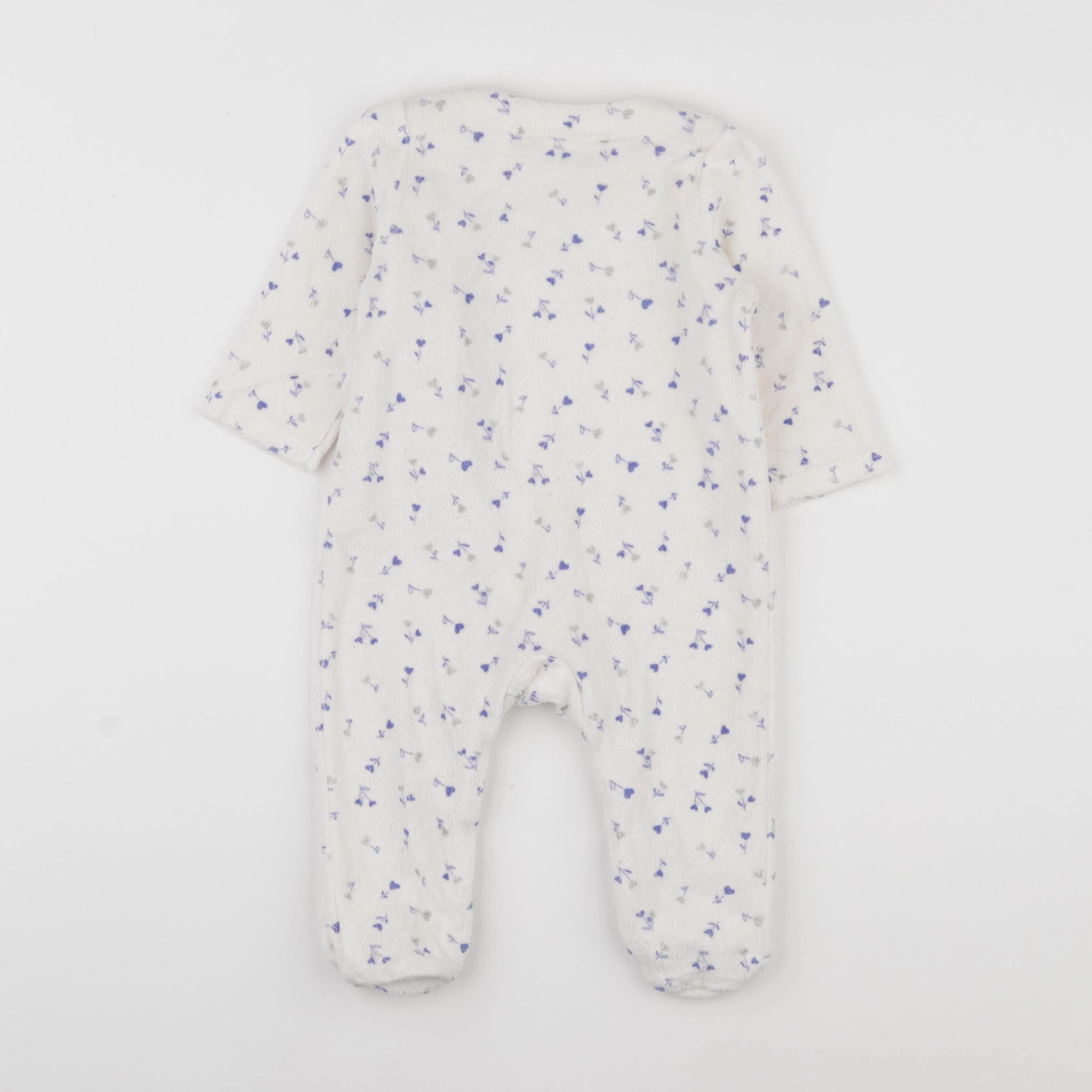 Tape à l'oeil - pyjama velours blanc - 6 mois