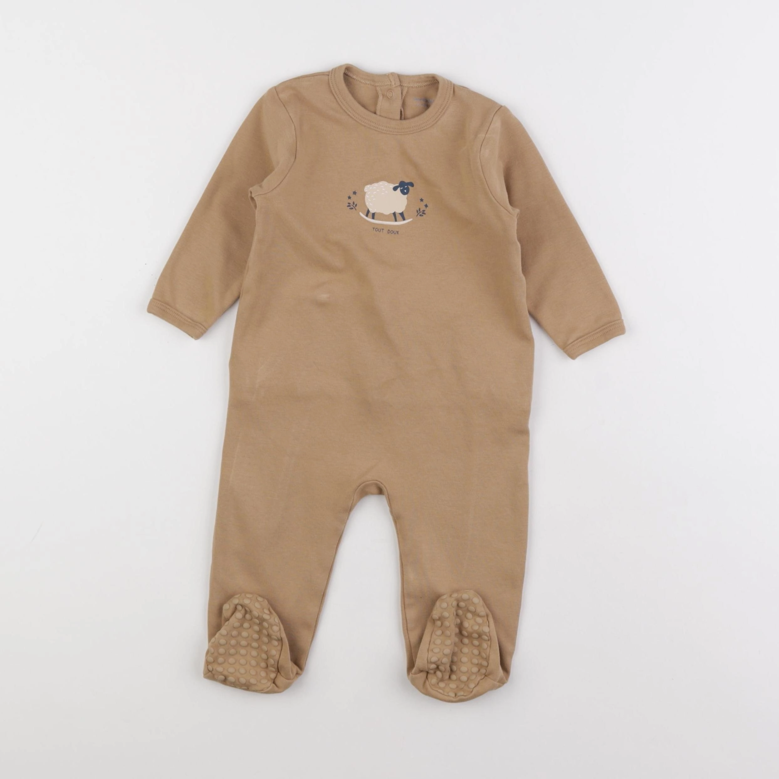Vertbaudet - pyjama coton marron - 18 mois