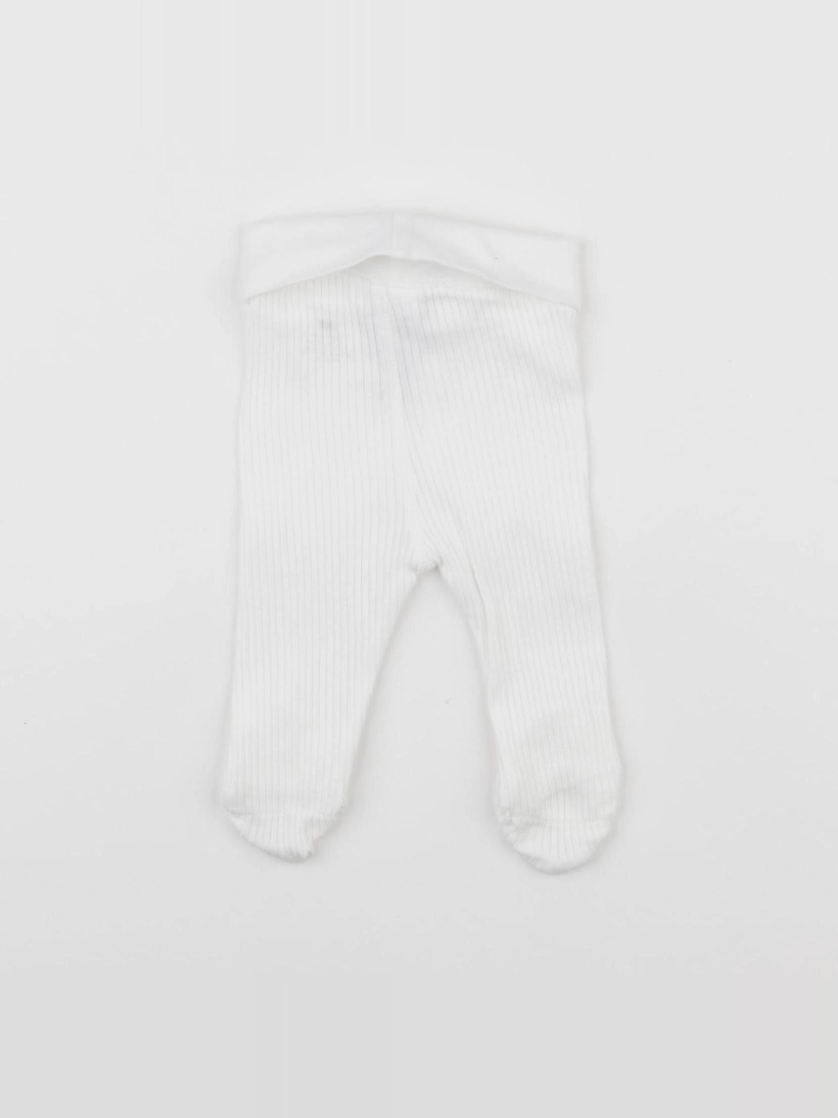 H&M - legging blanc - 1 mois