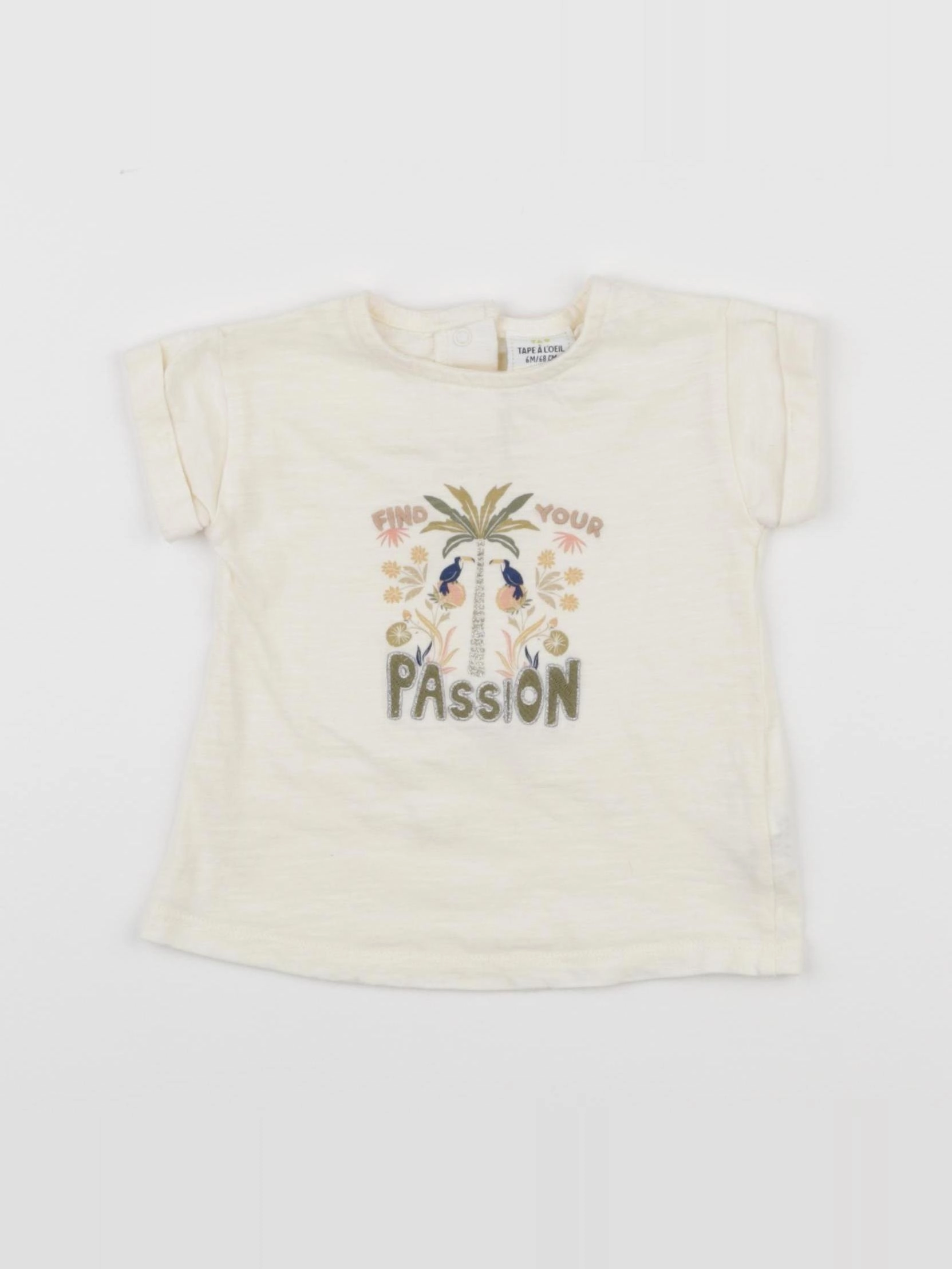 Tape à l'oeil - tee-shirt beige - 6 mois