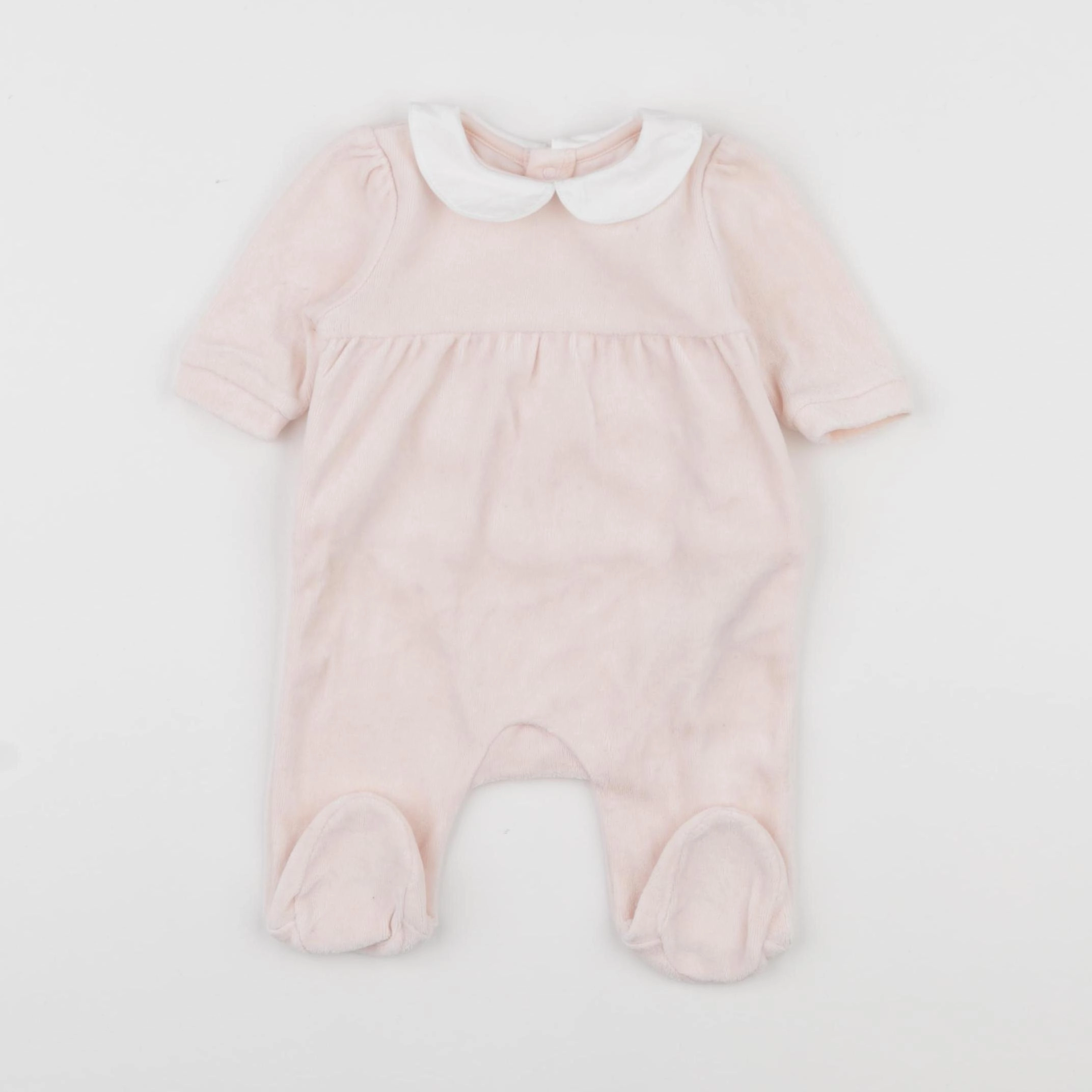 Carrément Beau - pyjama velours rose - 1 mois