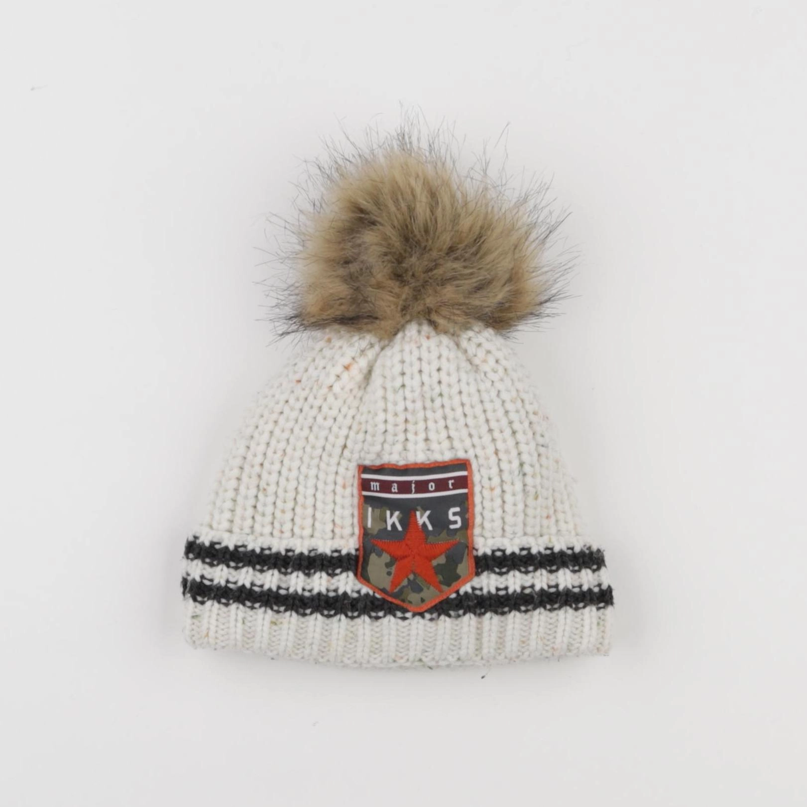 IKKS - bonnet blanc - 2/3 ans