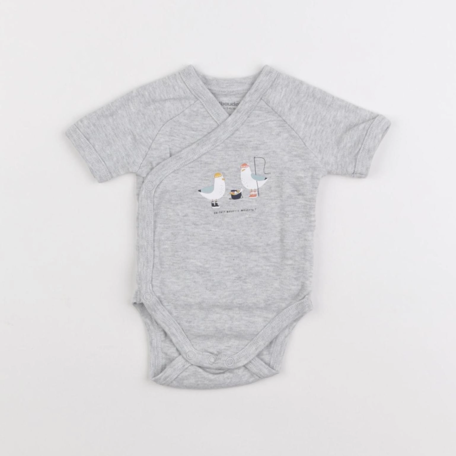 Vertbaudet - body gris - 1 mois