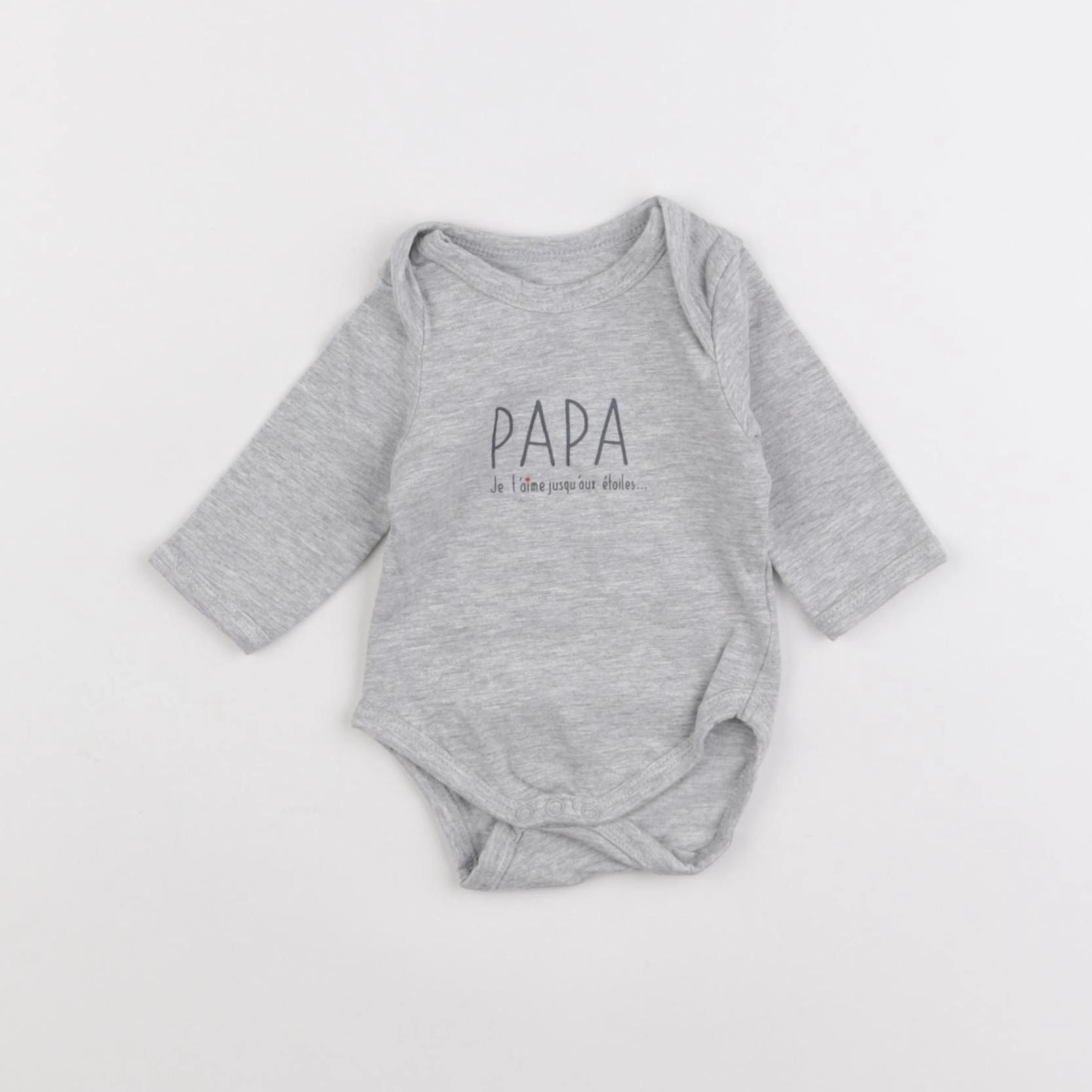 Vertbaudet - body gris - 1 mois