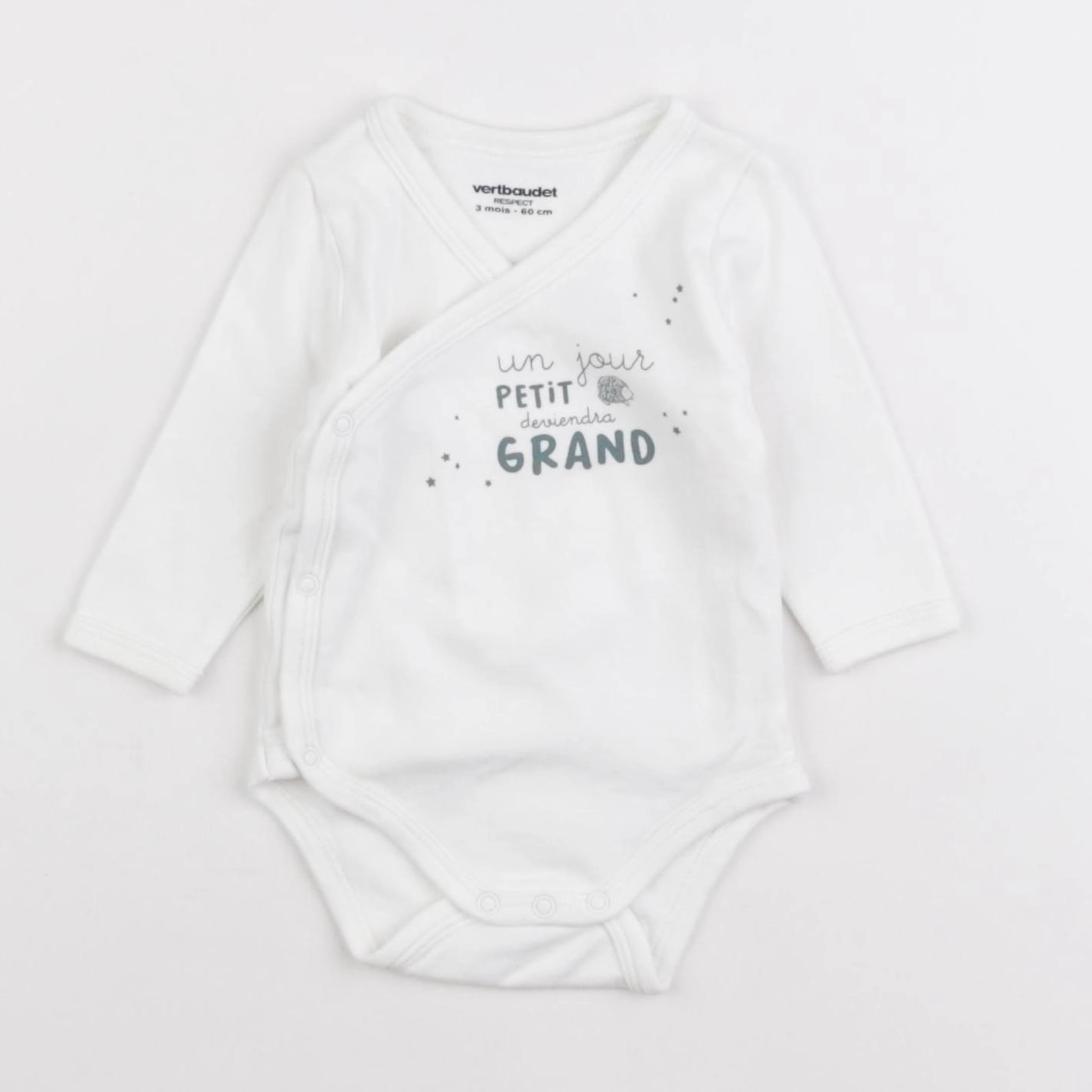 Vertbaudet - body blanc - 3 mois