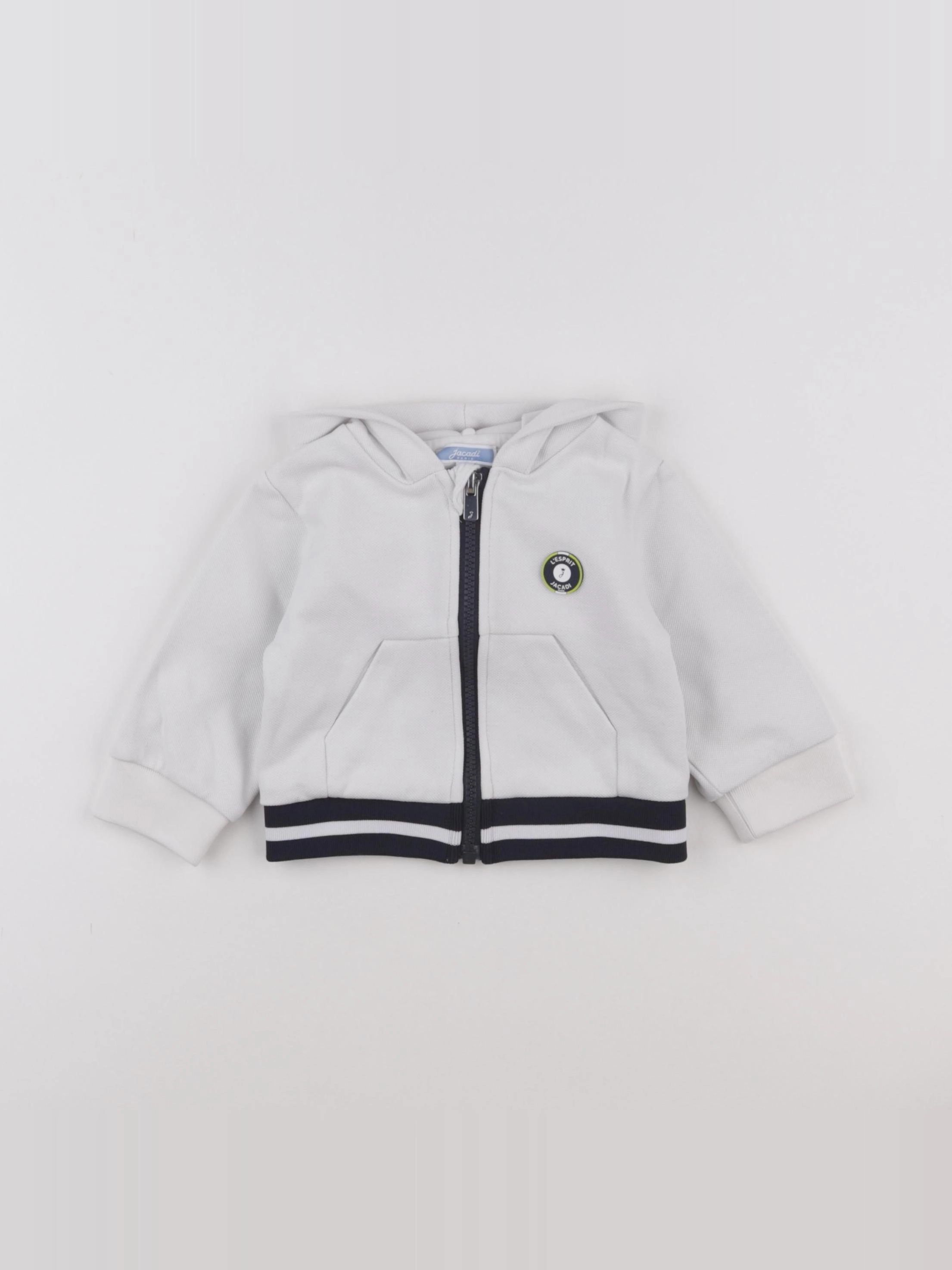 Jacadi - sweat blanc - 12 mois