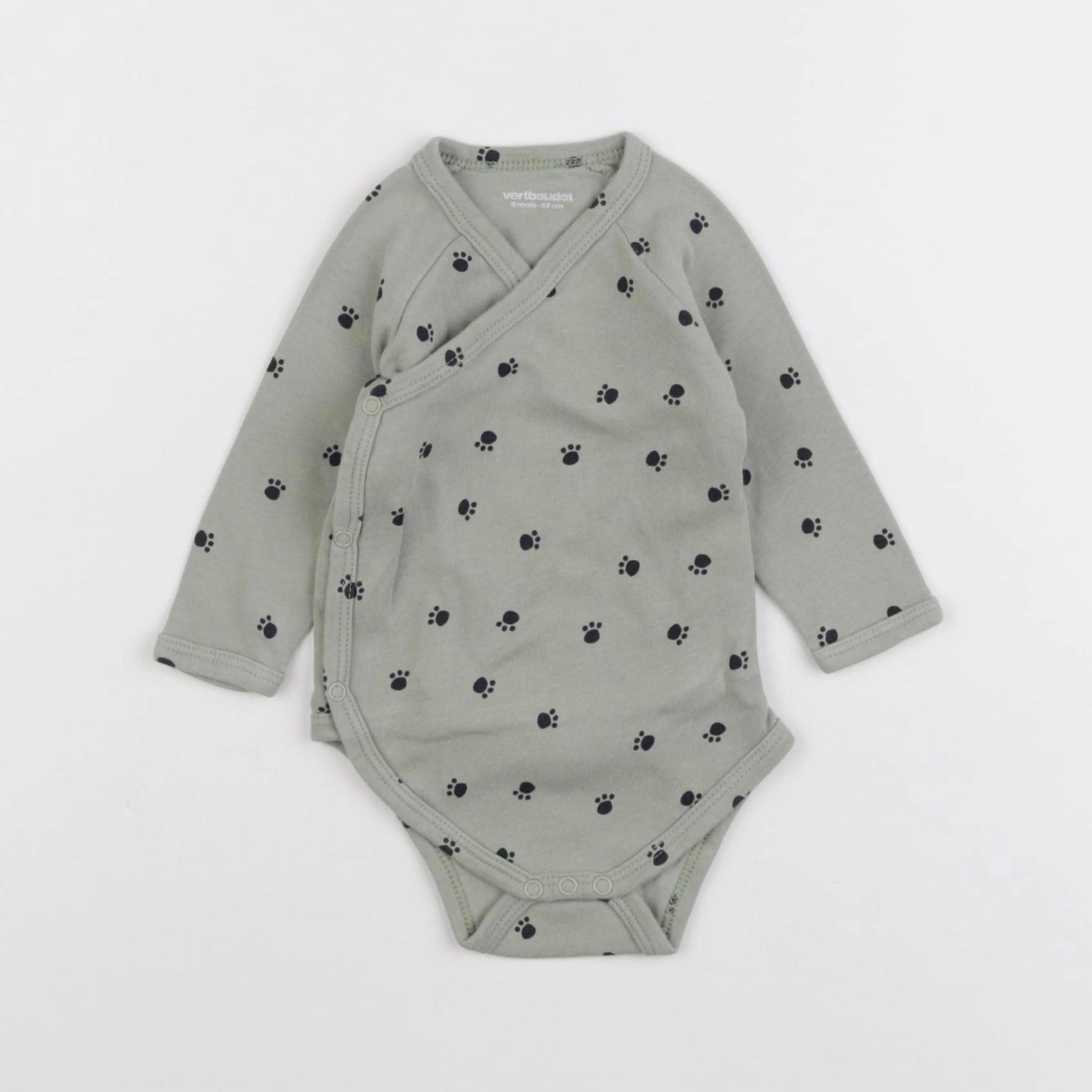 Vertbaudet - body bleu - 6 mois