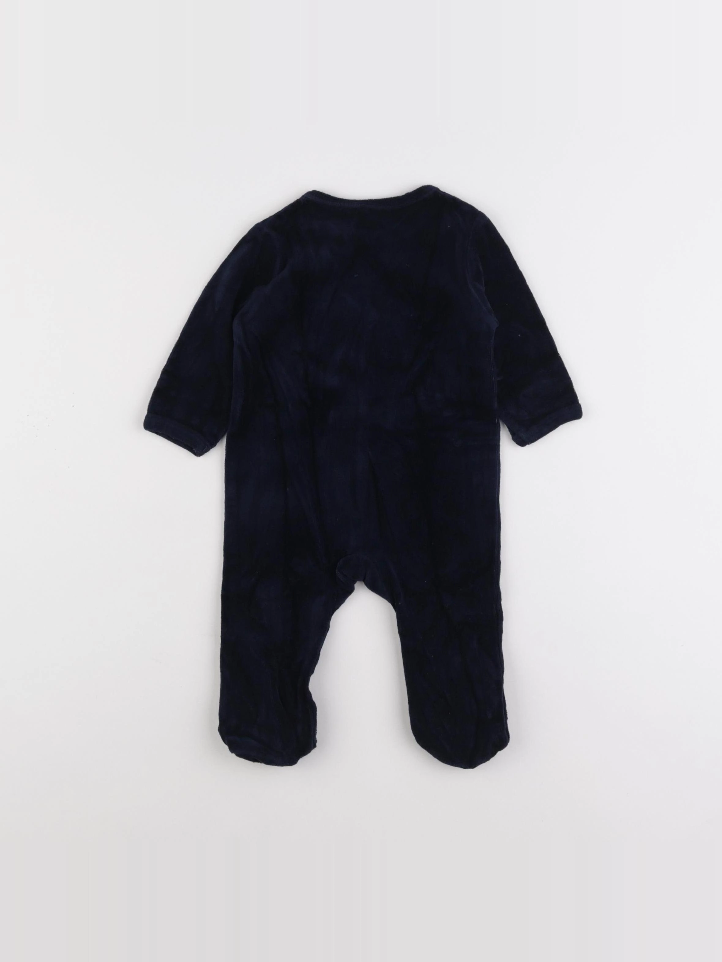 Vertbaudet - pyjama velours bleu - 6 mois