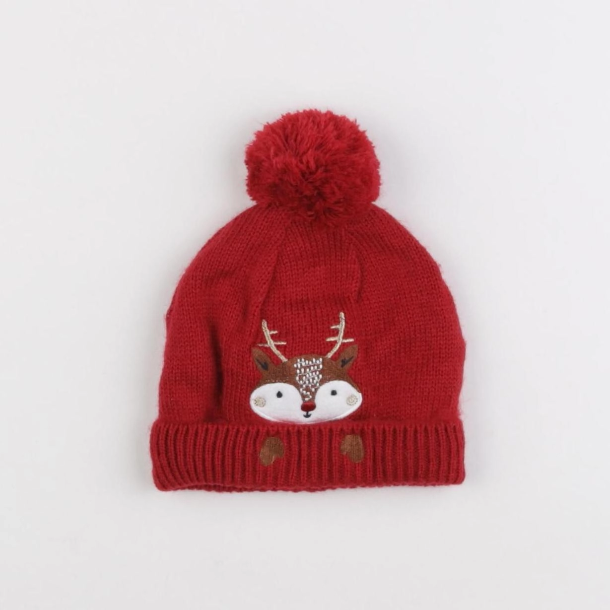 Vertbaudet - bonnet rouge - 3/6 mois