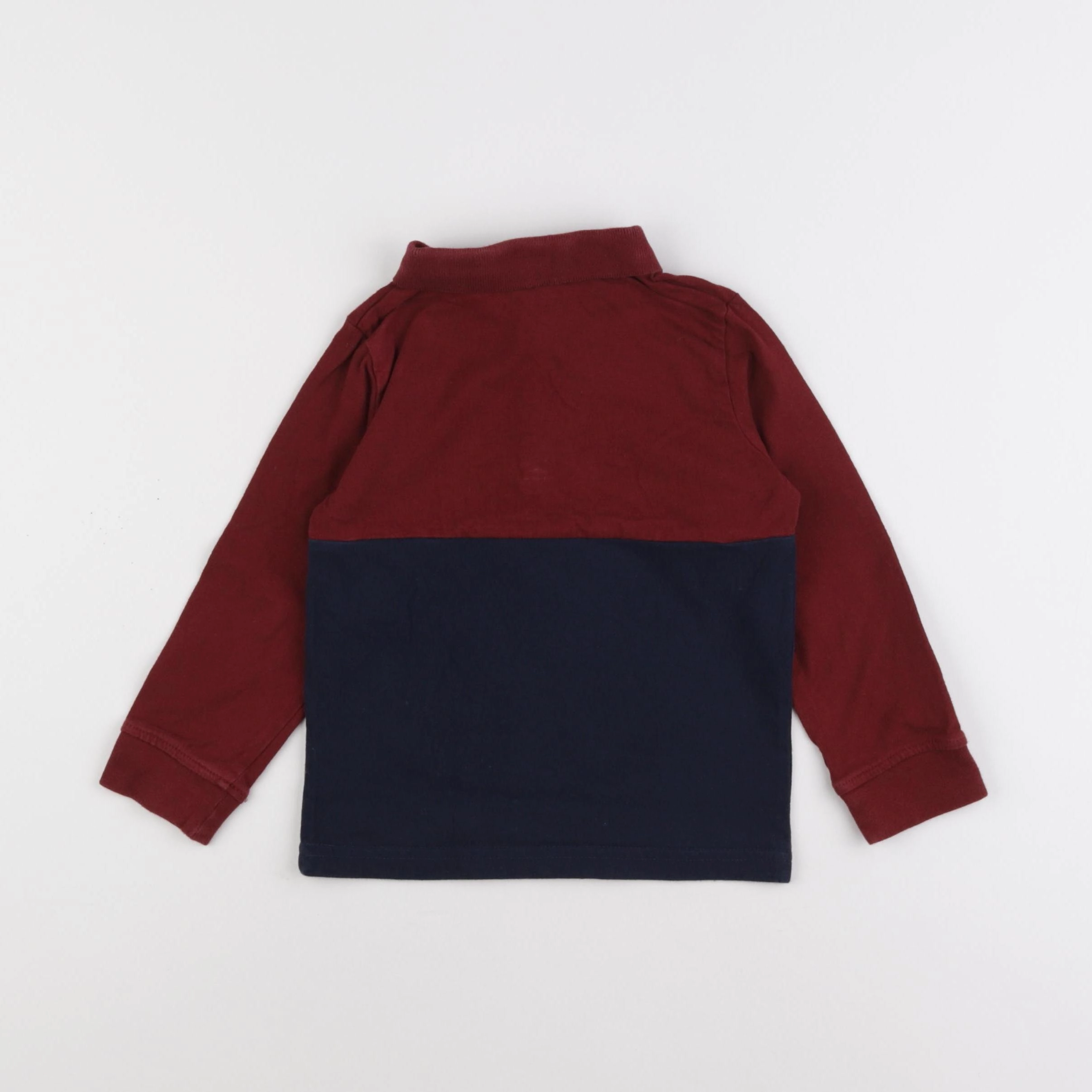 Vertbaudet - polo bleu, rouge - 4 ans