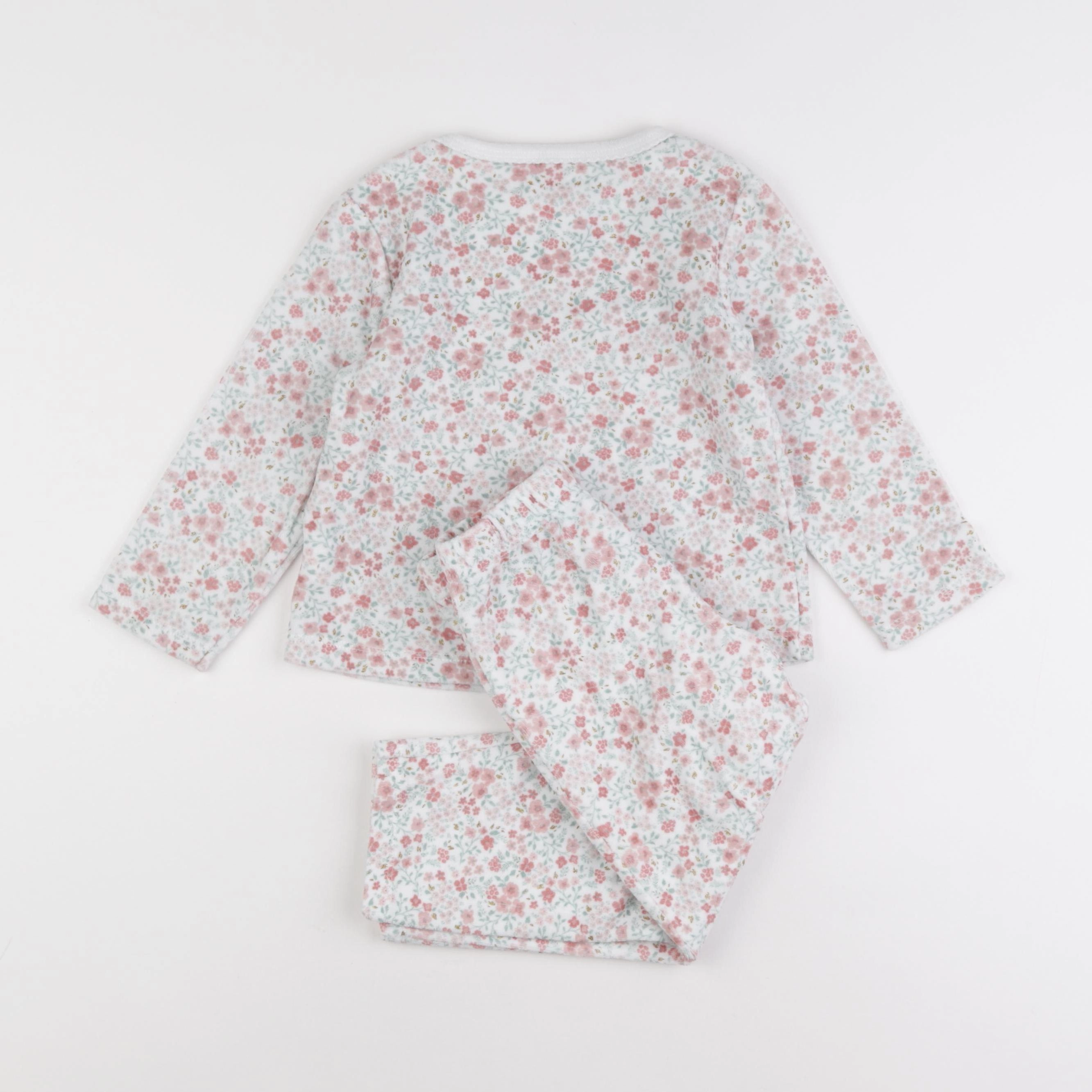 Vertbaudet - pyjama velours multicolore - 4 ans