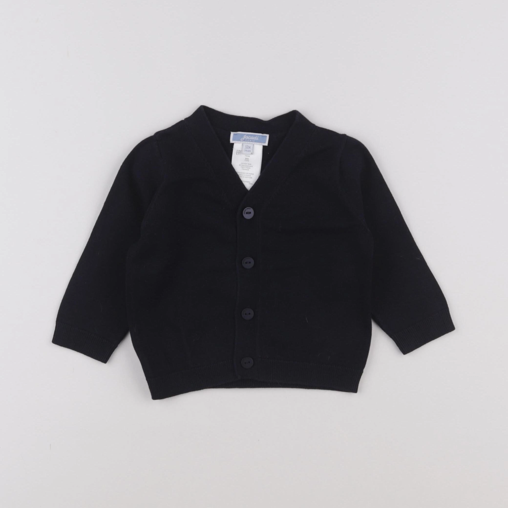 Jacadi - gilet bleu - 12 mois
