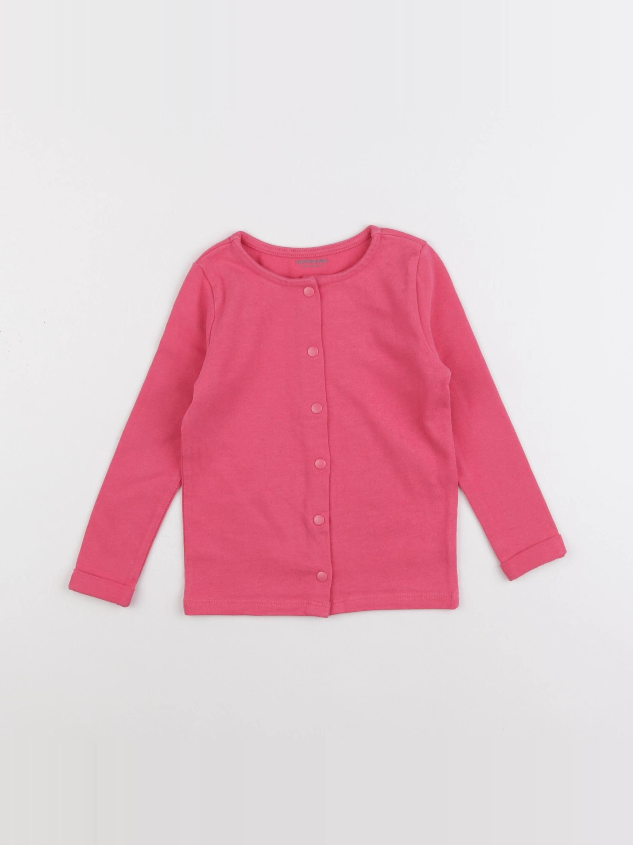 Vertbaudet - gilet rose - 2 ans