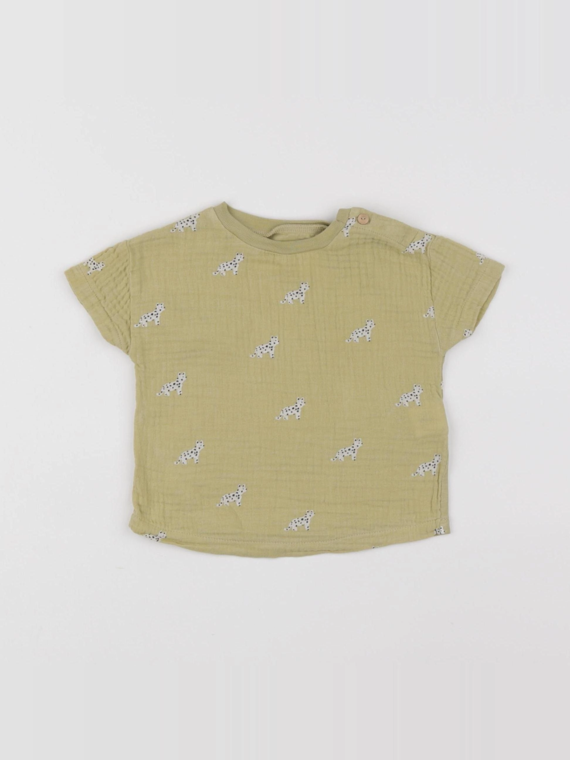 Zara - tee-shirt jaune - 3/6 mois