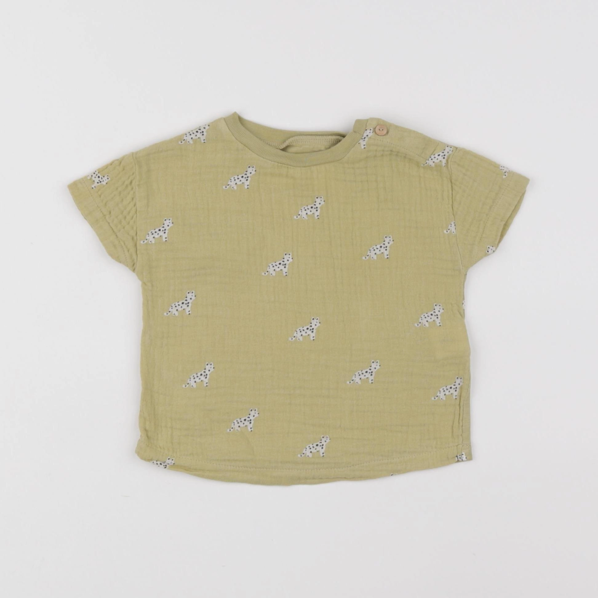 Zara - tee-shirt jaune - 3/6 mois