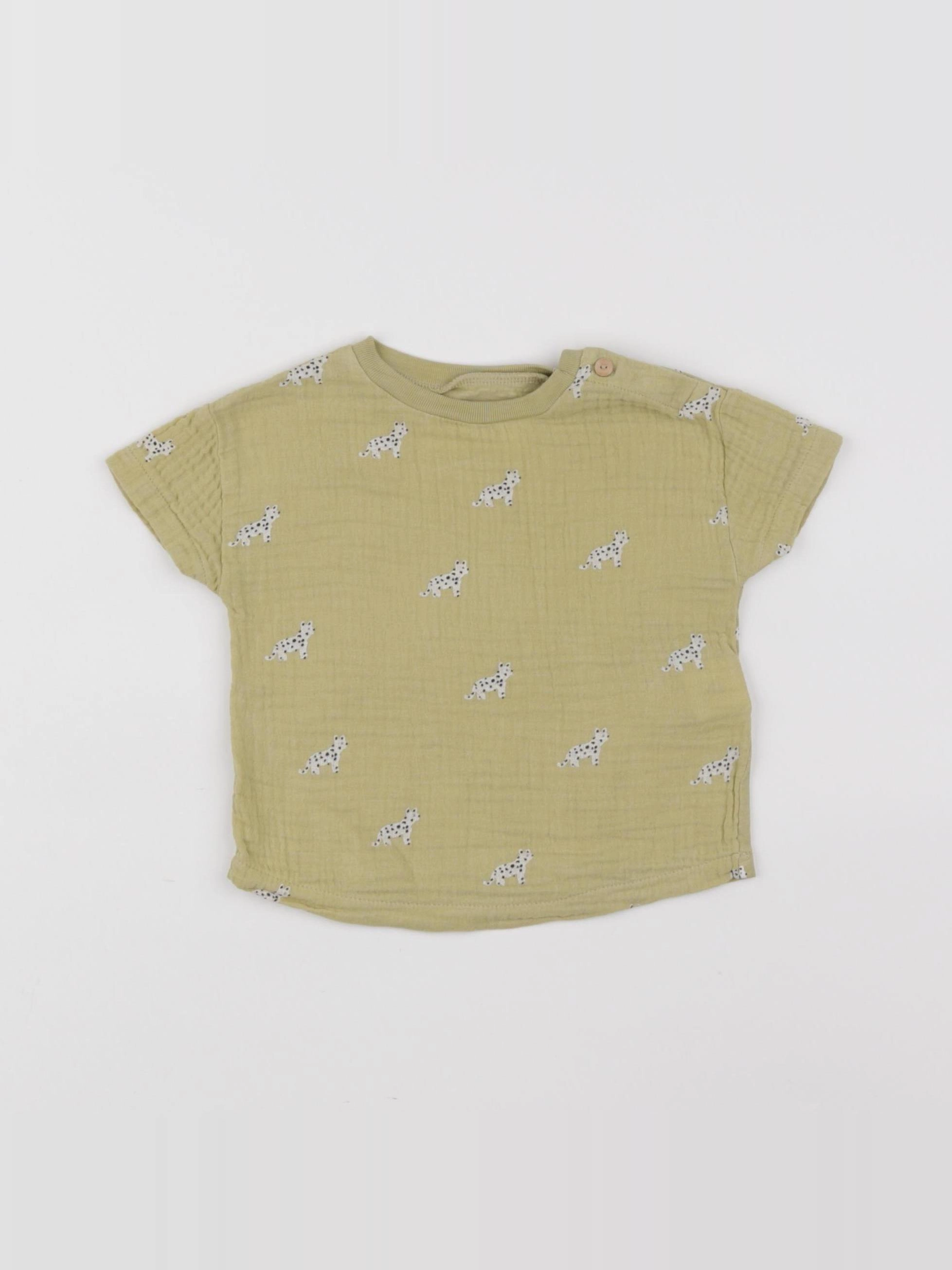 Zara - tee-shirt jaune - 3/6 mois