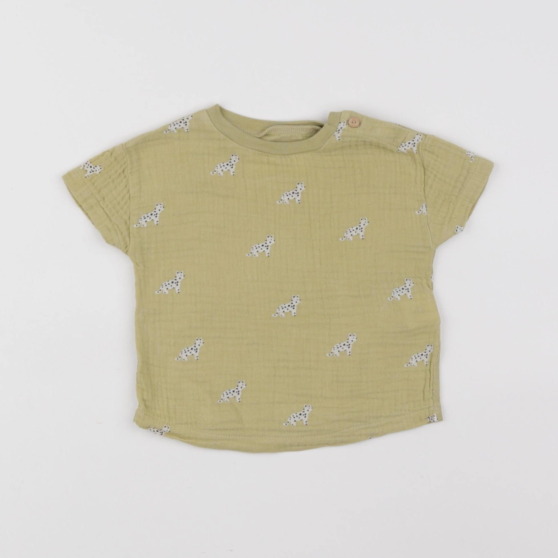 Zara - tee-shirt jaune - 3/6 mois