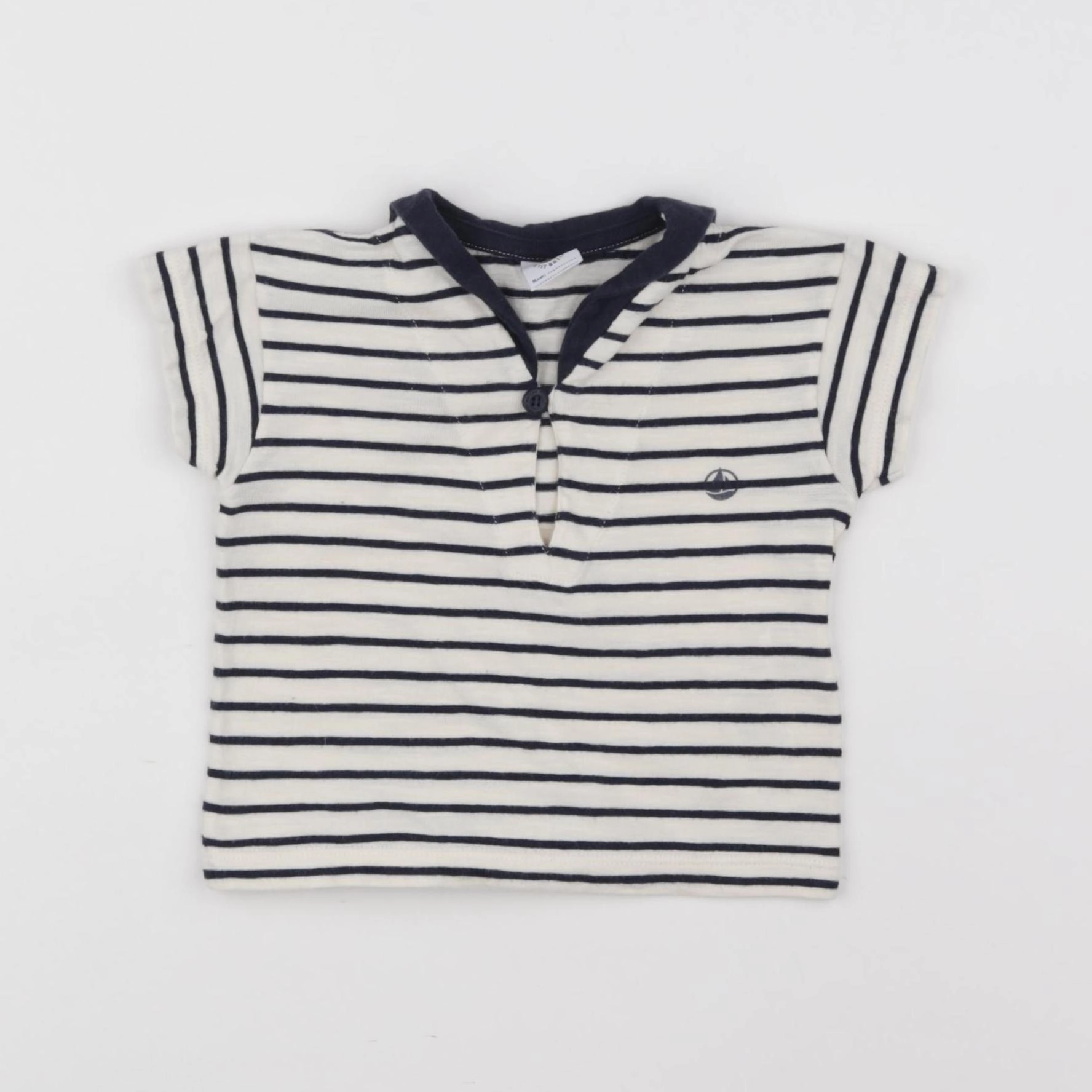 Petit Bateau - tee-shirt blanc - 6 mois