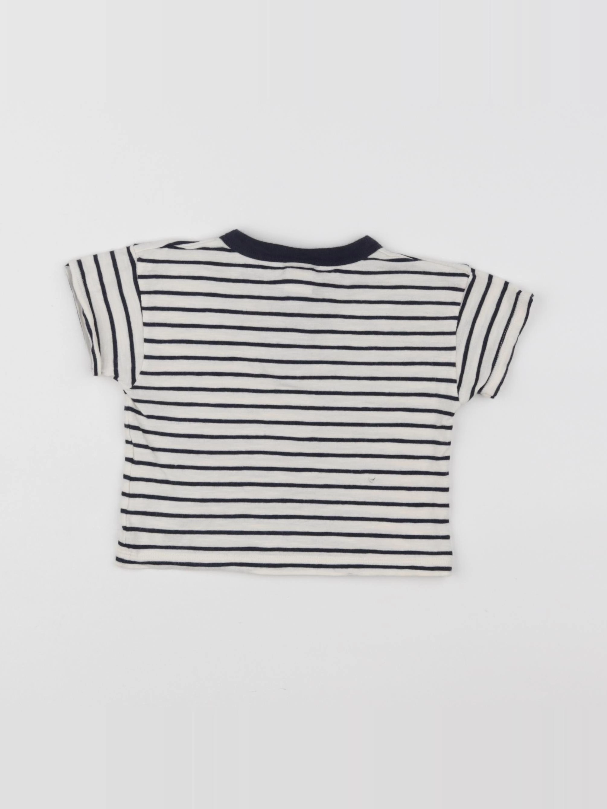 Petit Bateau - tee-shirt bleu - 6 mois
