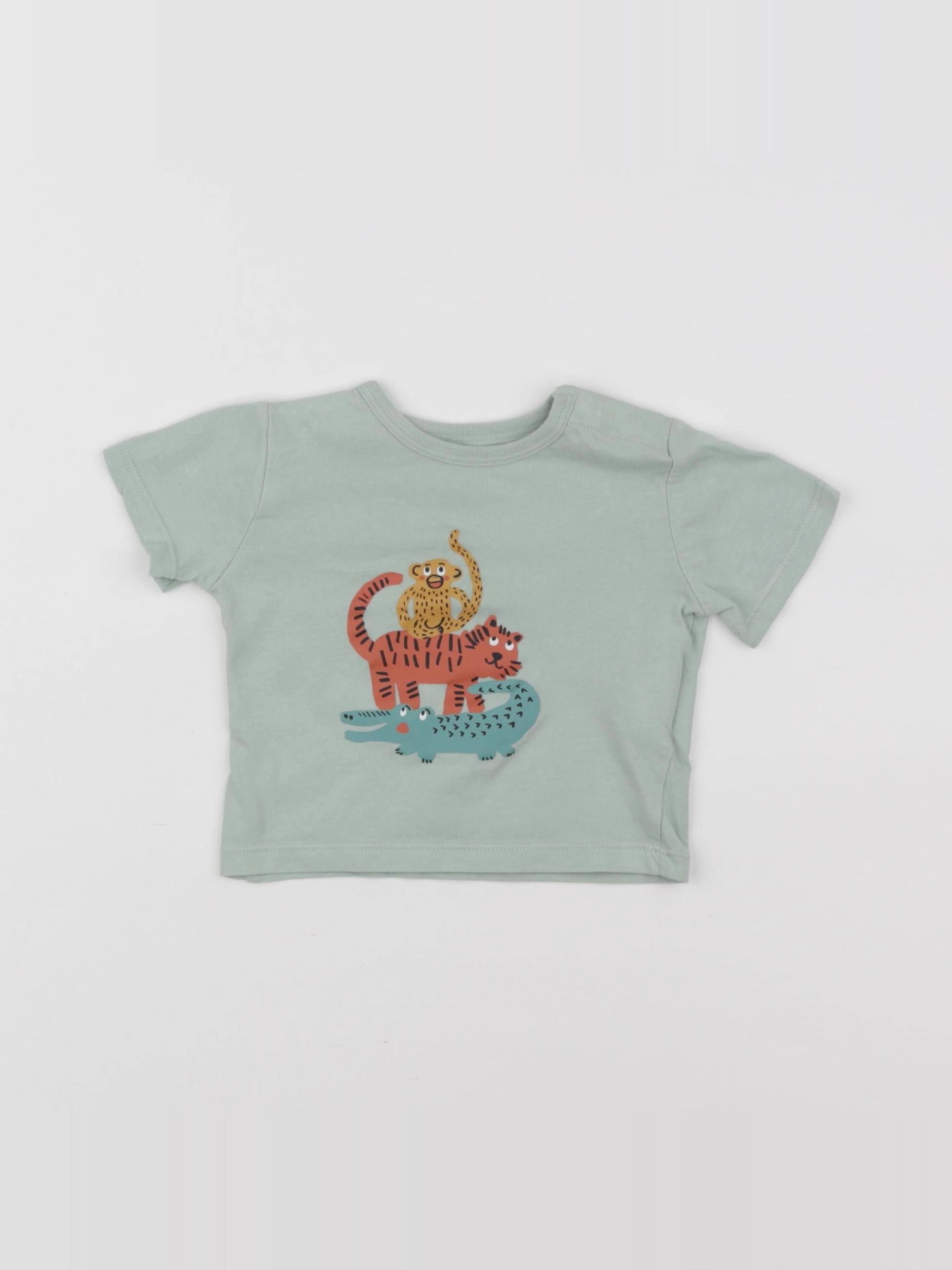 Boutchou - tee-shirt vert - 6 mois