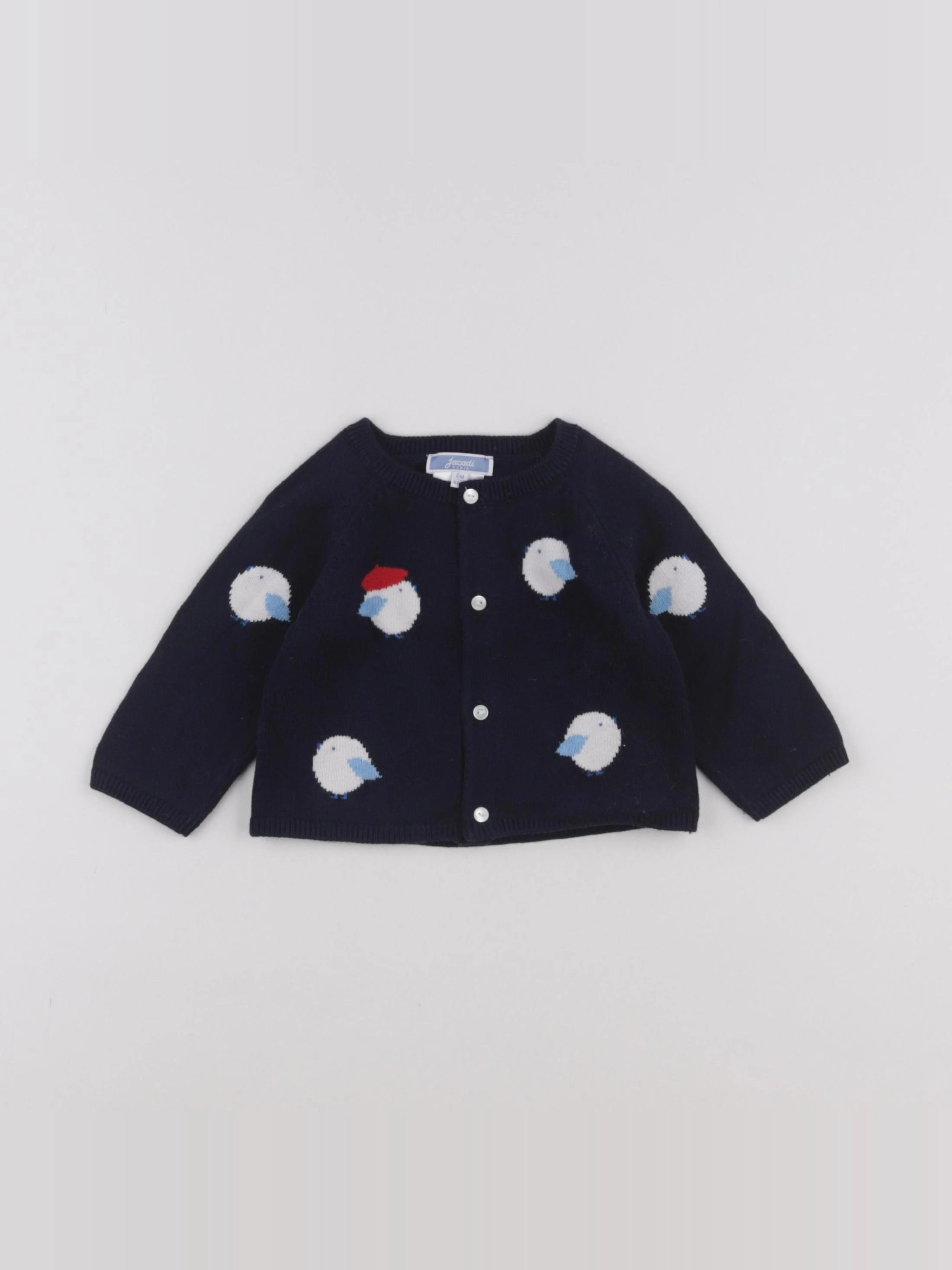 Jacadi - gilet bleu - 6 mois