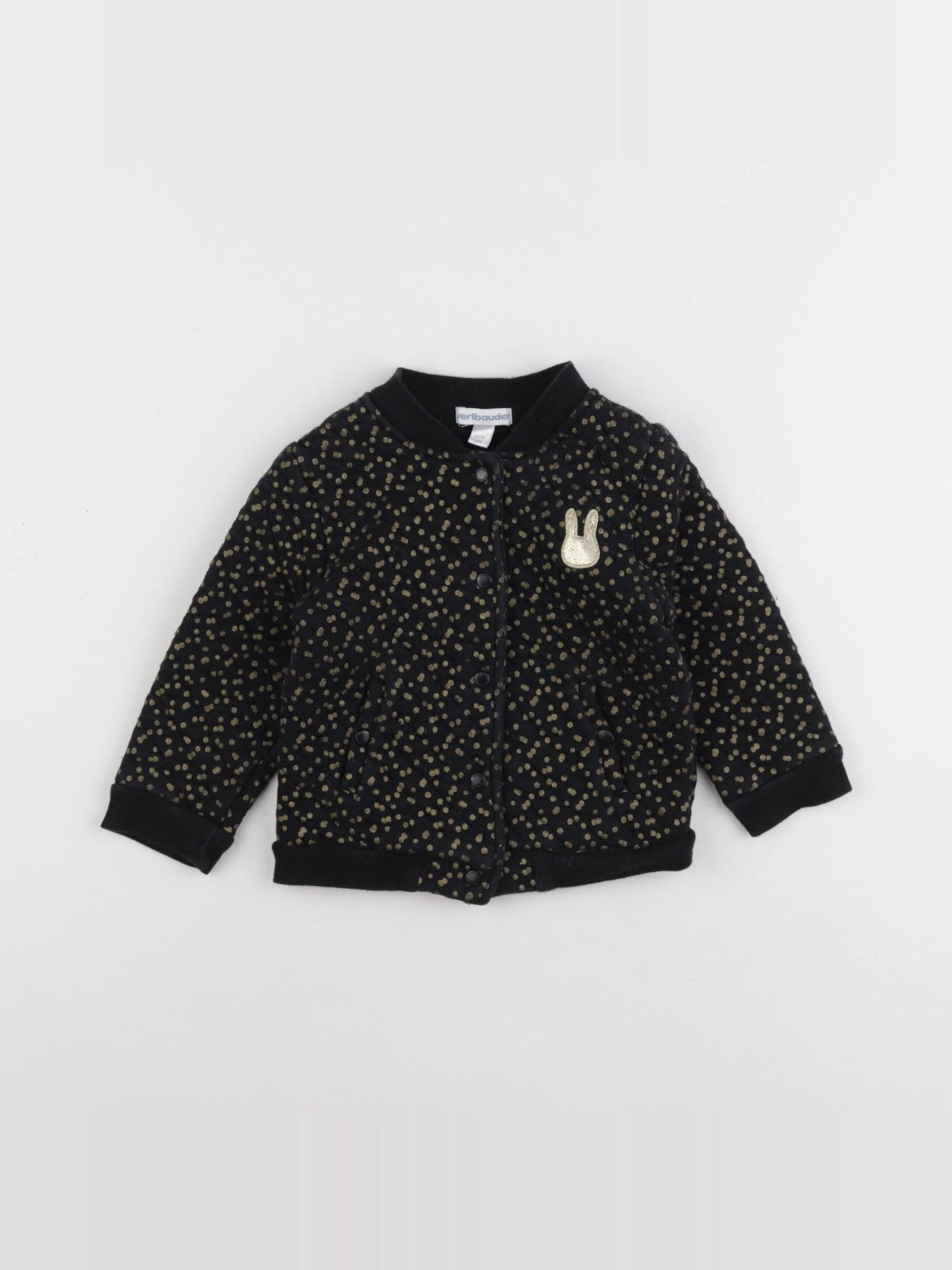 Vertbaudet - sweat noir - 18 mois
