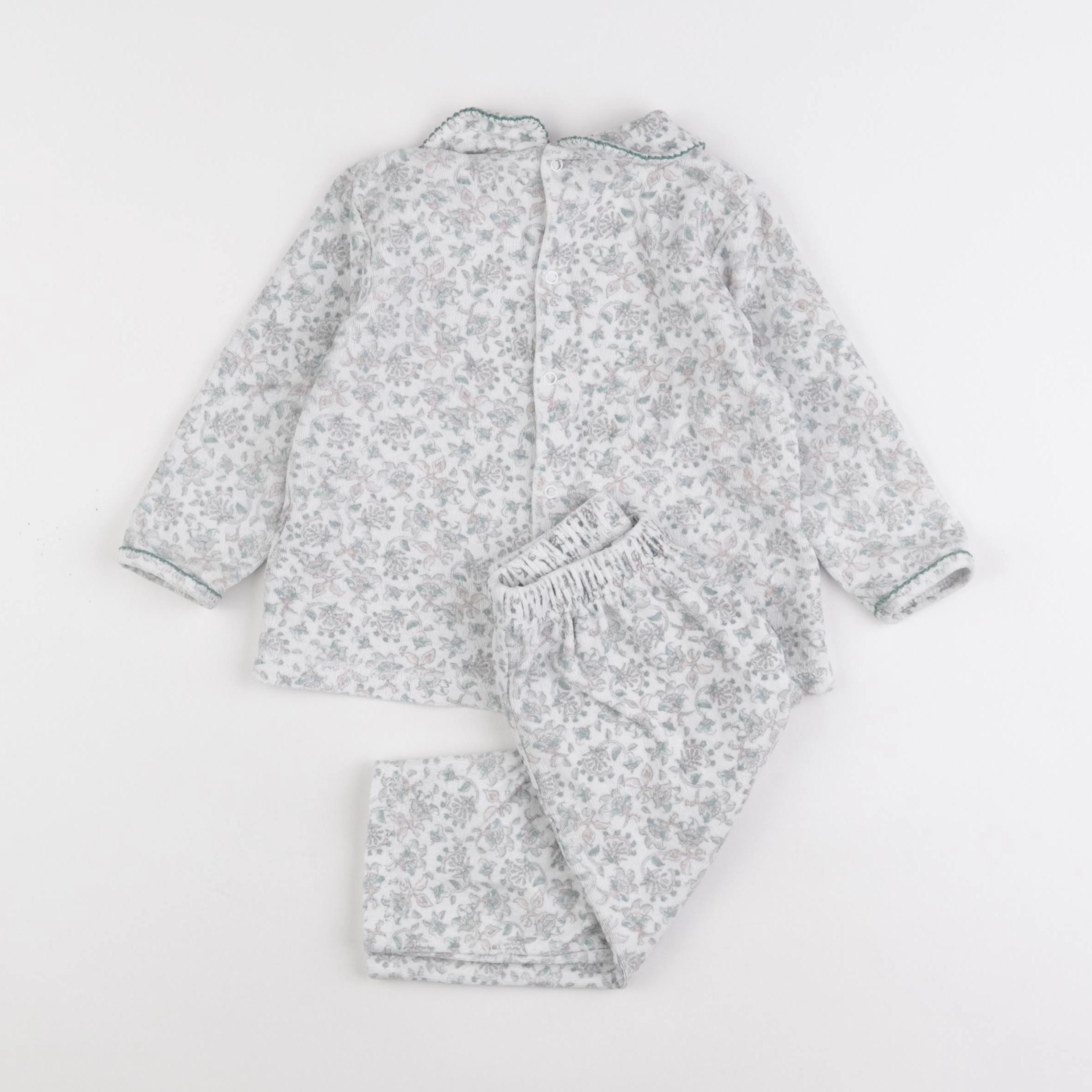 Vertbaudet - pyjama velours blanc - 2 ans