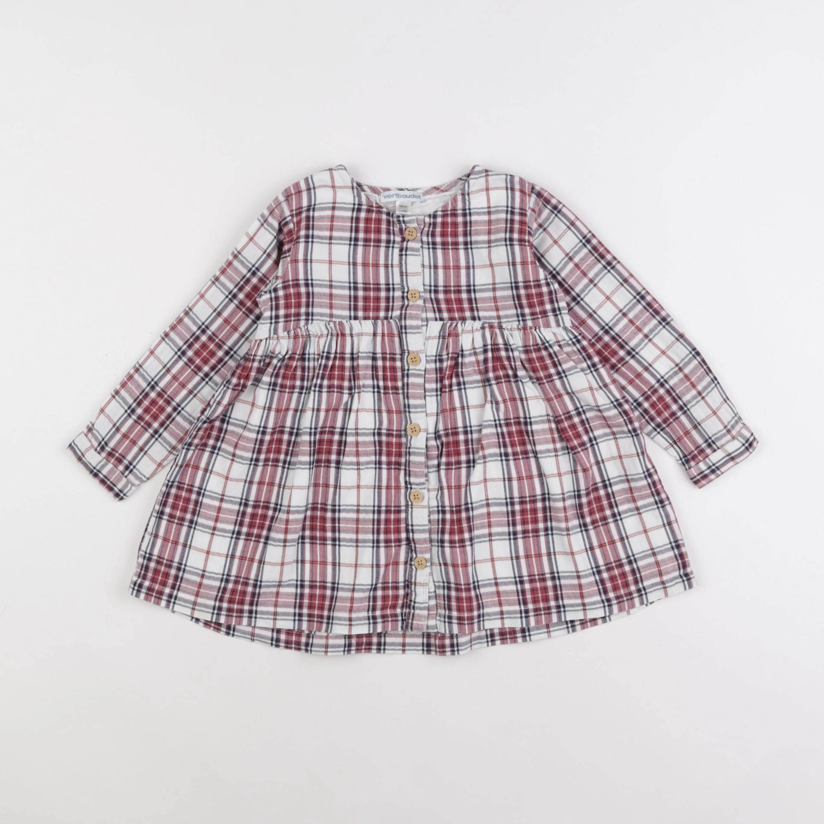 Vertbaudet - robe rouge - 2 ans