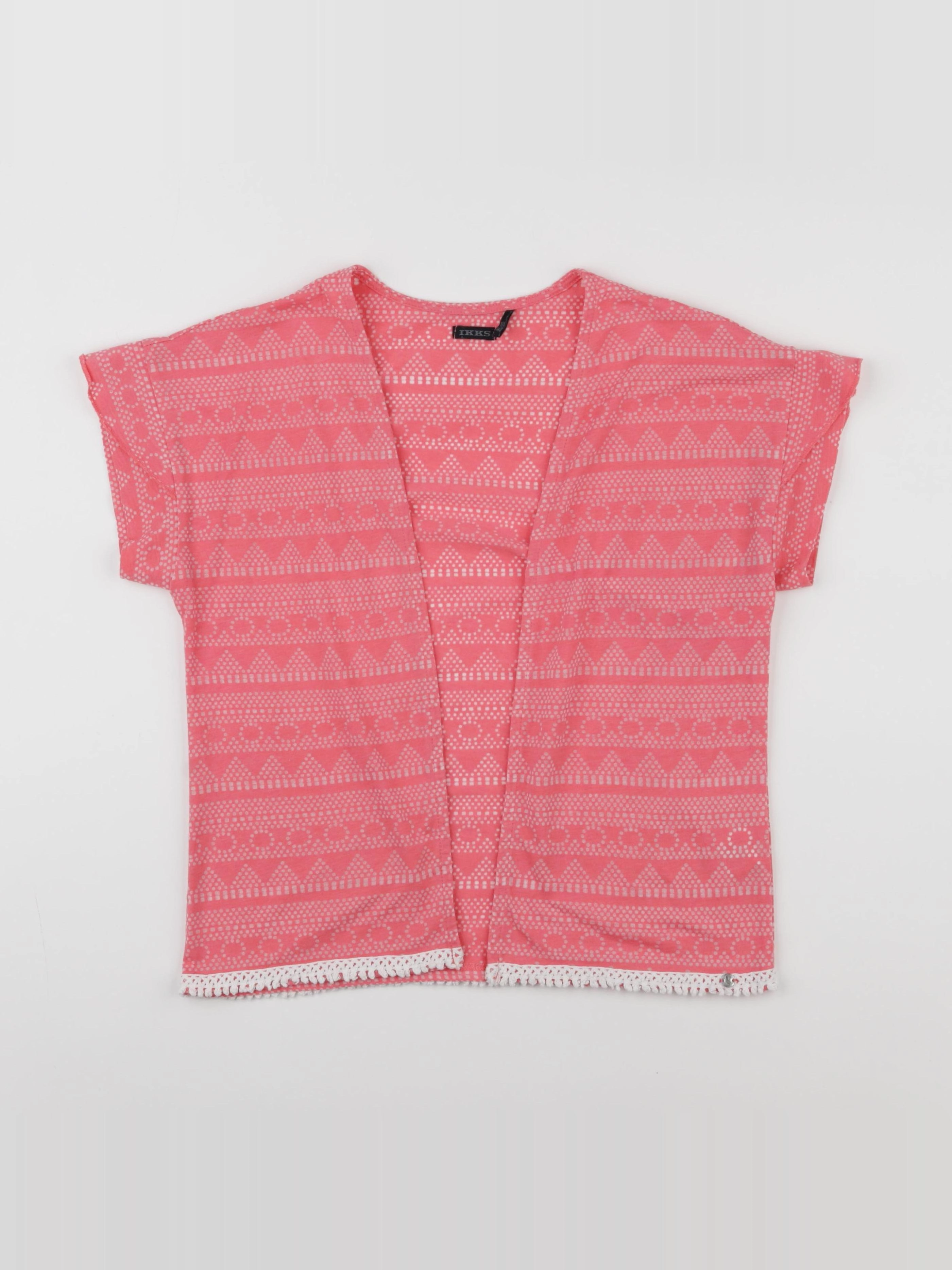 IKKS - gilet rose - 10 ans