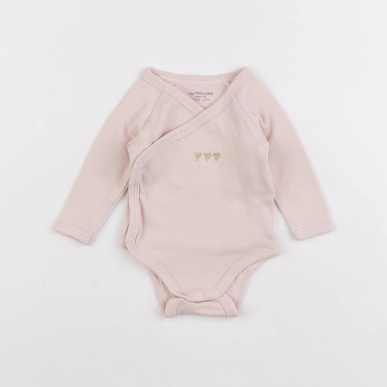 Vertbaudet - body rose - 1 mois